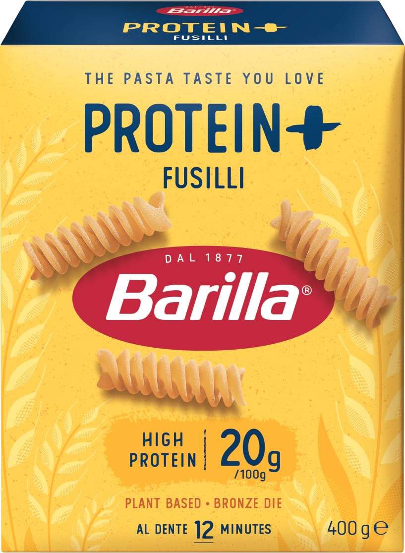 Barilla Protein+ Fusilli – High Protein Italian Pasta with Plant-Based Nutrition 1