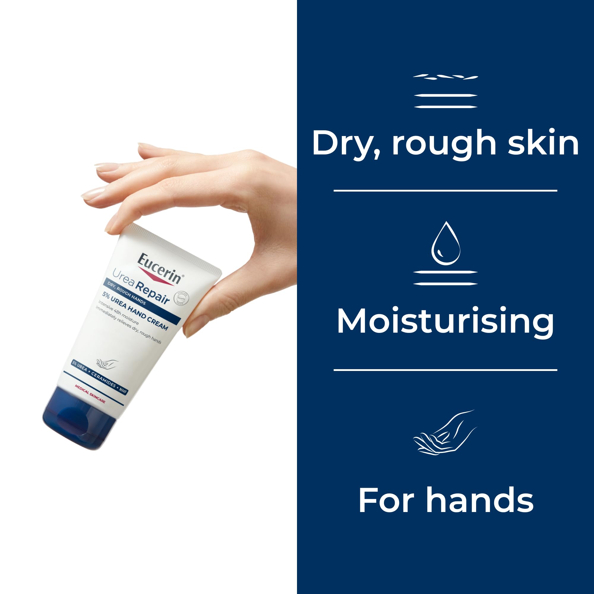 Eucerin UreaRepair Plus Hand Cream - Immediate Relief for Dry, Rough Hands | 75ml 3