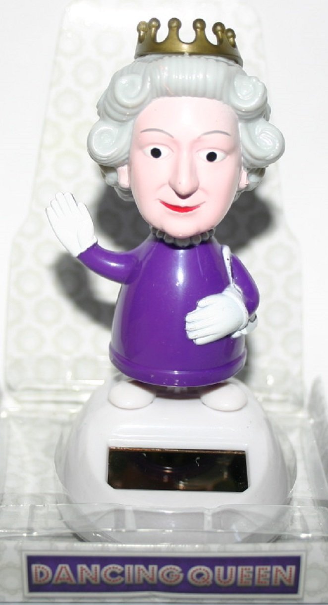 Puckator Solar-Powered Dancing Queen Ornament Figure (Gold Color, 10cm Height) 6