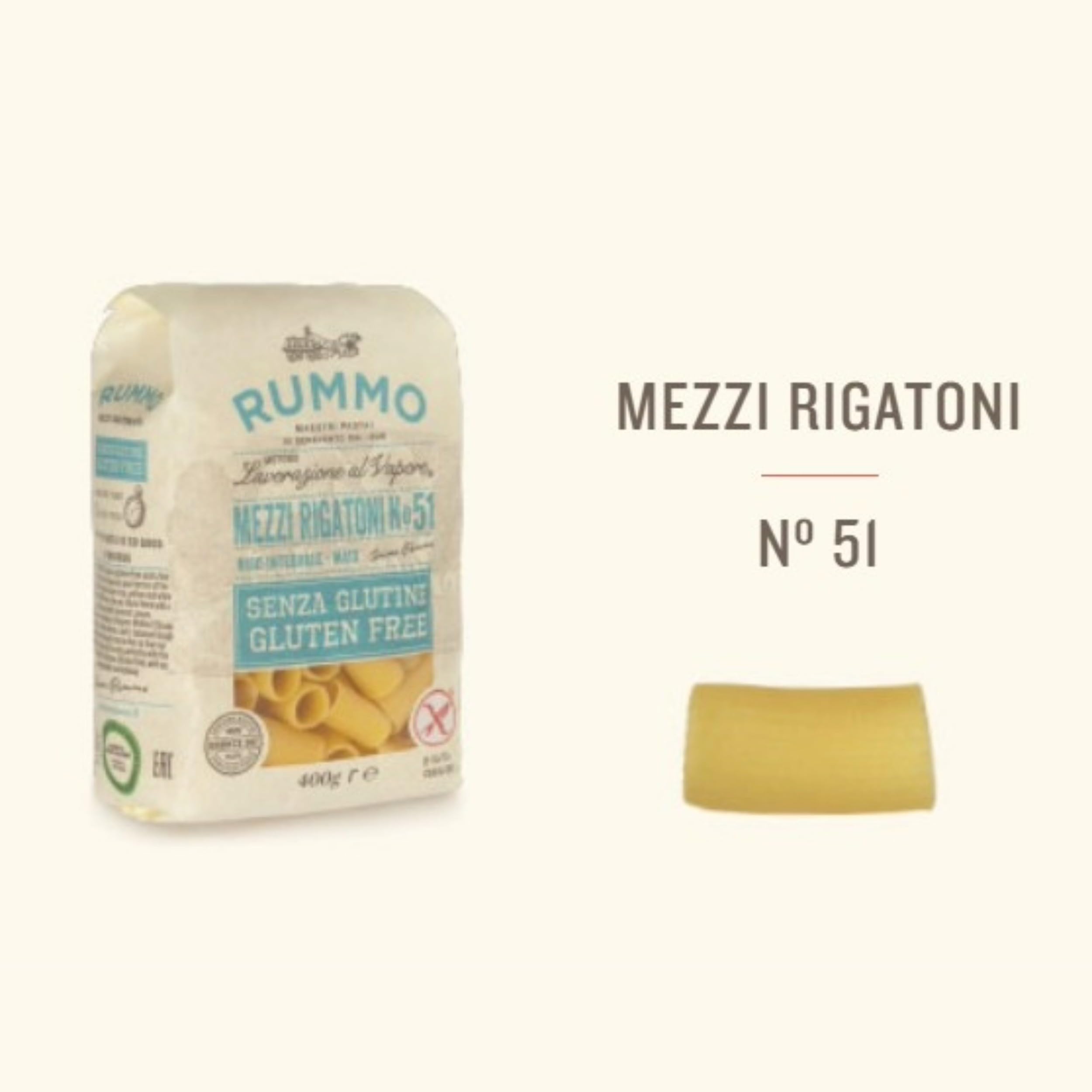 Rummo Gluten-Free Mezzi Rigatoni No. 51 – Organic Italian Pasta, Short Tubular Shape for Sauces & Baking 2