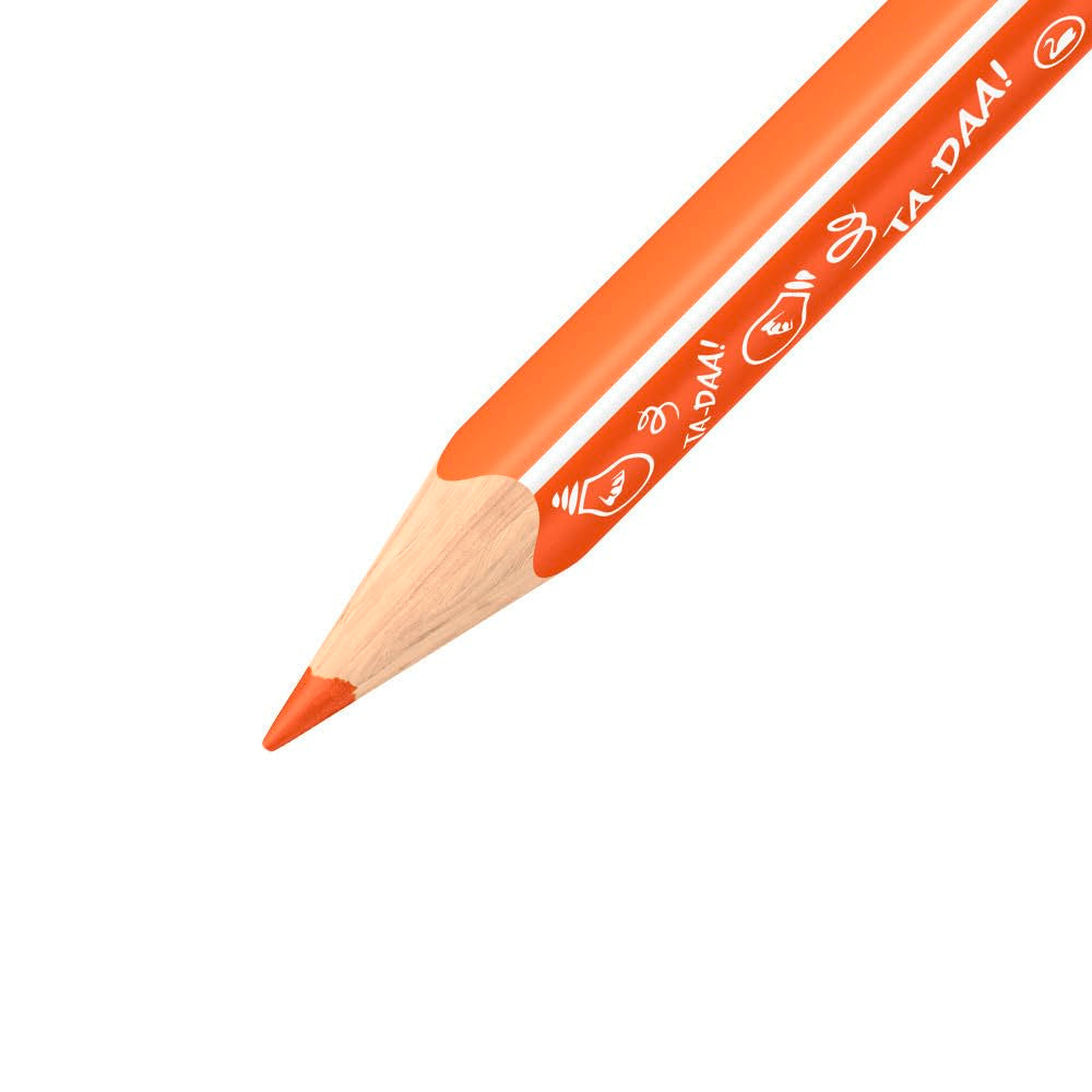 STABILO Trio thick short Animal Vibes Colouring Pencils - Pack of 12 | Ergonomic Triangular Grip | 4.2mm Lead 3