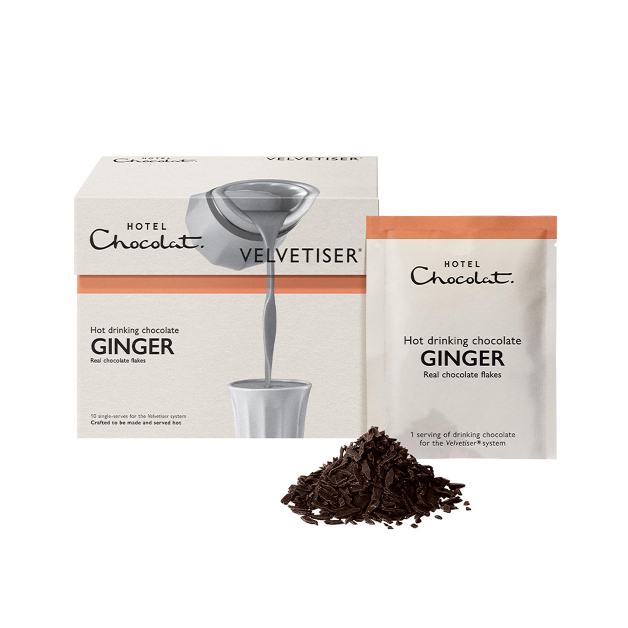 Hotel Chocolat - Ginger Hot Chocolate Sachets (10 Servings) 5