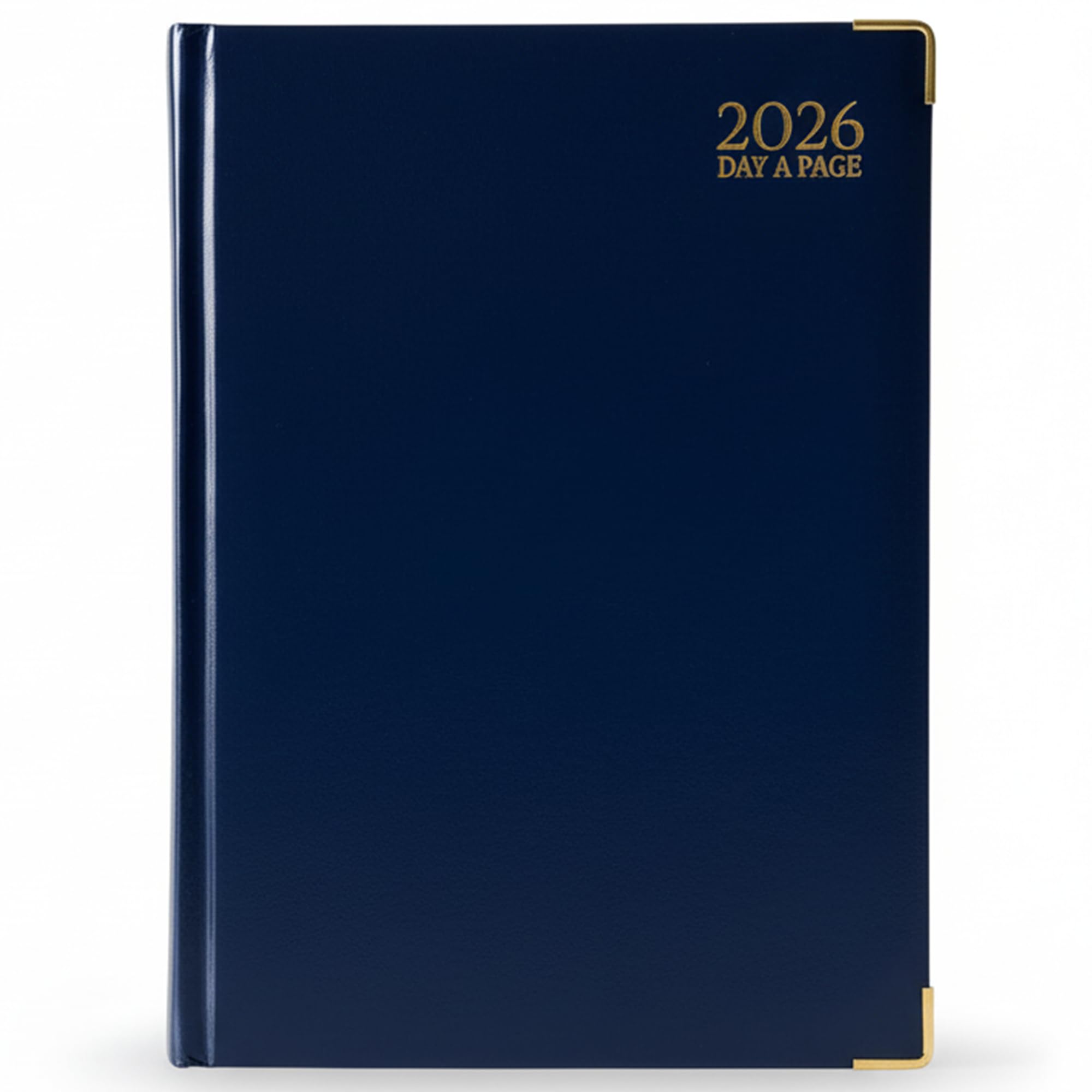 G4GADGET 2026 A5 Day a Page Diary - Blue Hardback with Gilt Edges | Ruled Pages