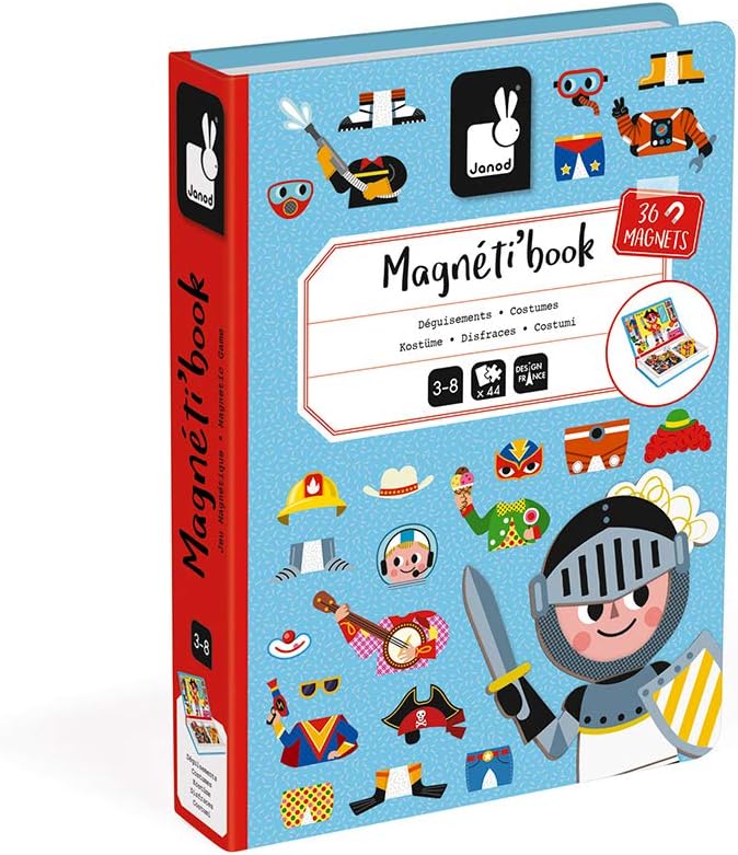 Janod J02719 Magneti'Book Costumes Magnetic Playset - Educational Game for Kids 3-8 Years 5