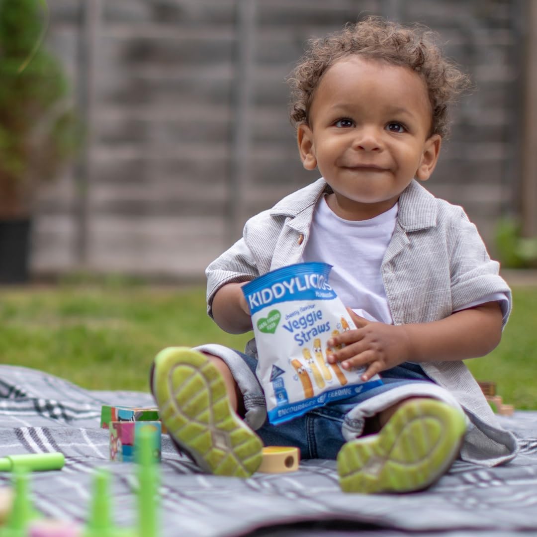 Kiddylicious Cheesy Veggie Straws - Gluten-Free Vegan Snacks for Toddlers