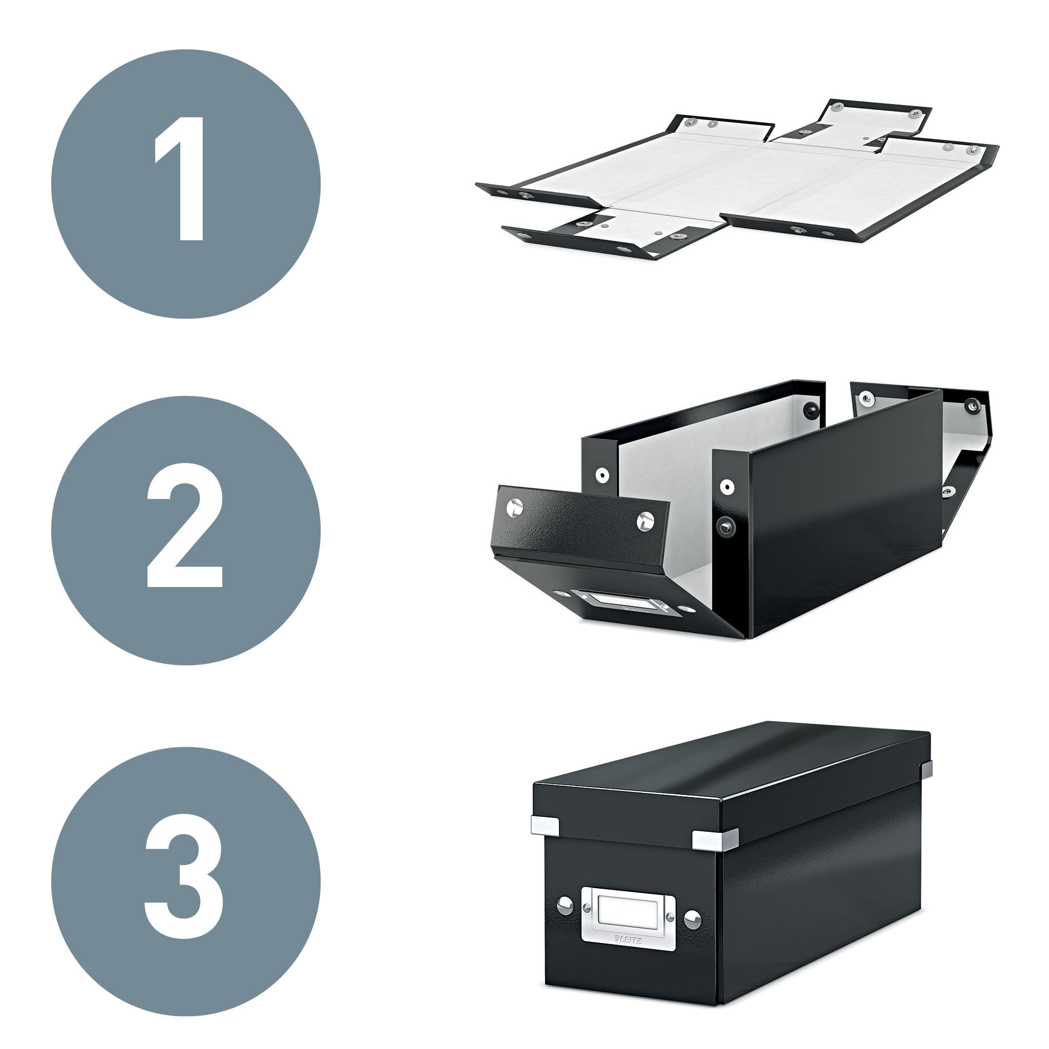 Leitz Click and Store A4 Storage Box - Medium, 16L Capacity, Ice Blue | 9kg Max Load 4