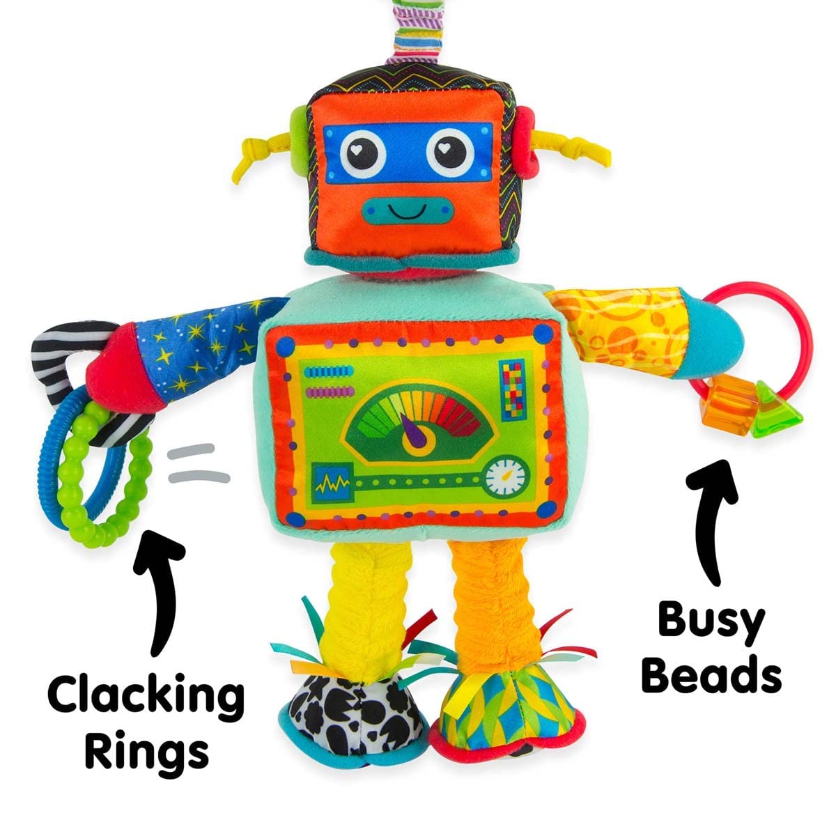 LAMAZE Rusty the Robot Clip-On Pram & Pushchair Toy | Sensory Development for Newborns 0-6 Months 4