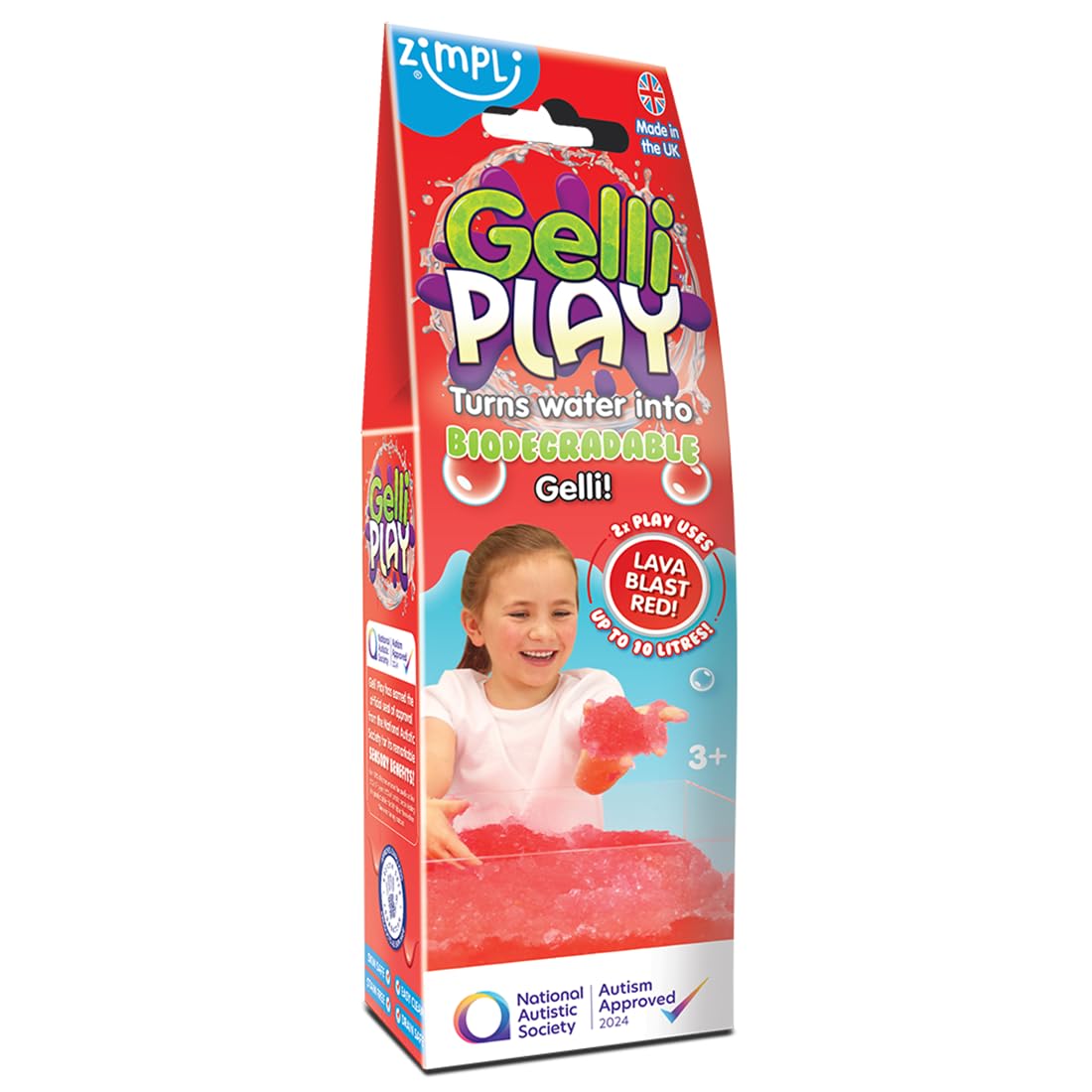 Zimpli Kids Gelli Play Red - Magically Turns Water into Thick, Colourful Goo 8