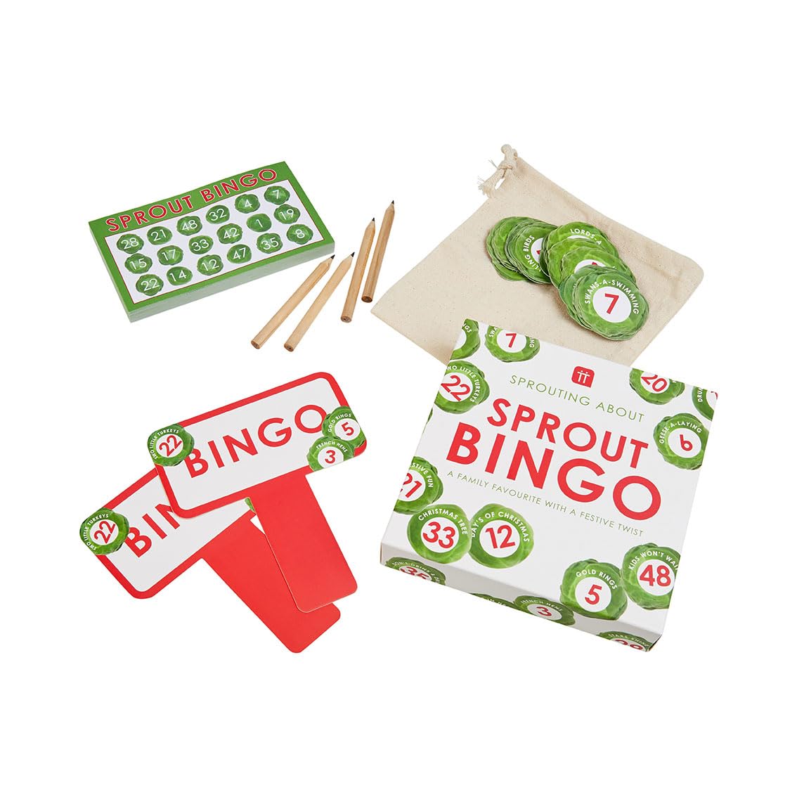 Talking Tables Christmas Sprout Bingo Game | Festive Family Board Game for Kids & Adults 3