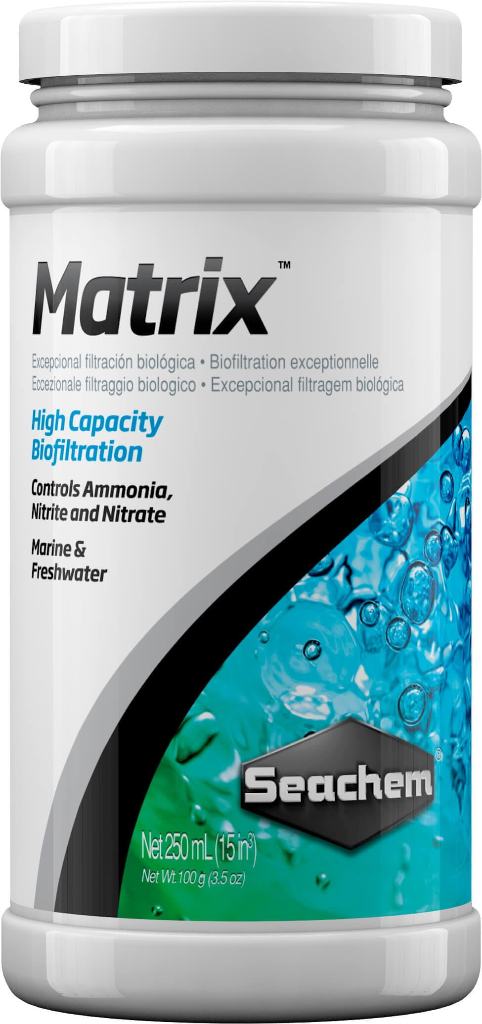 Seachem Matrix Bio Media - High Capacity Bio Filtration for Aquariums | 250 ml Silver