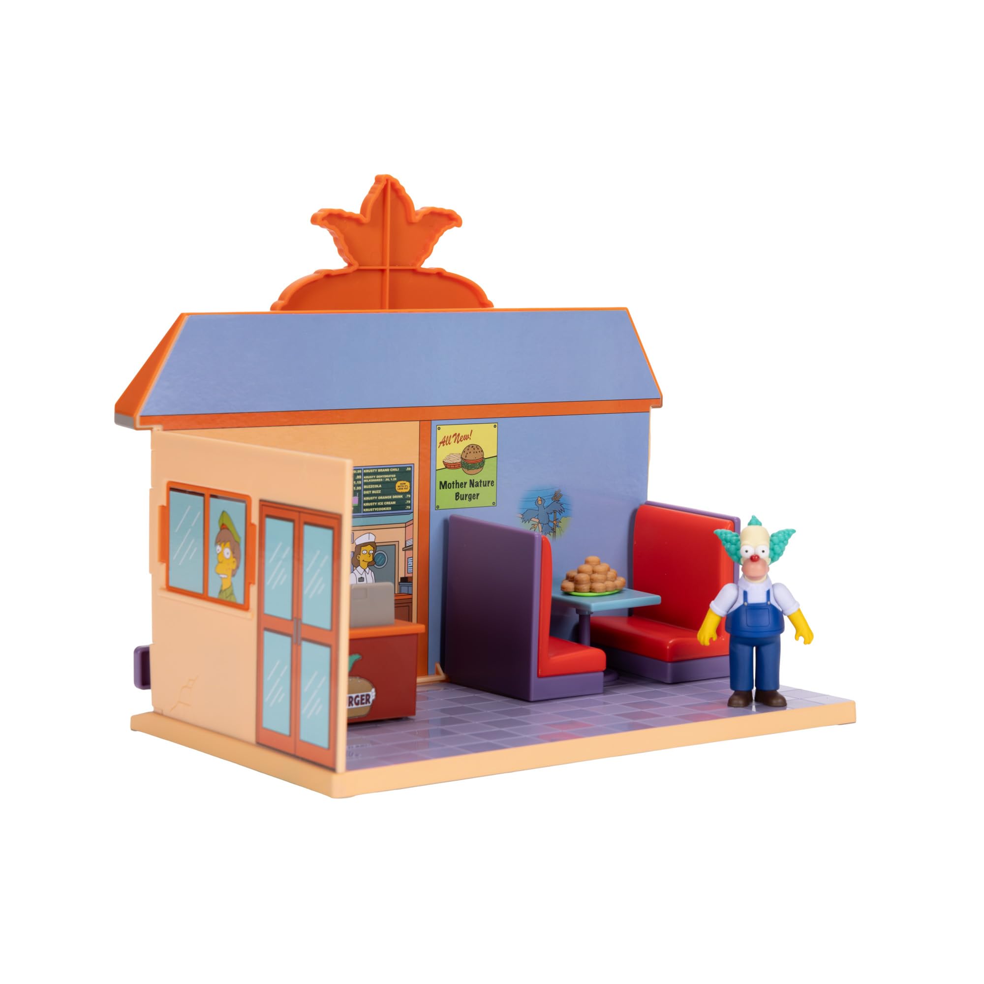 The Simpsons Krusty Burger Playset by Jakks Pacific - Includes 6.35 cm Krusty Figure