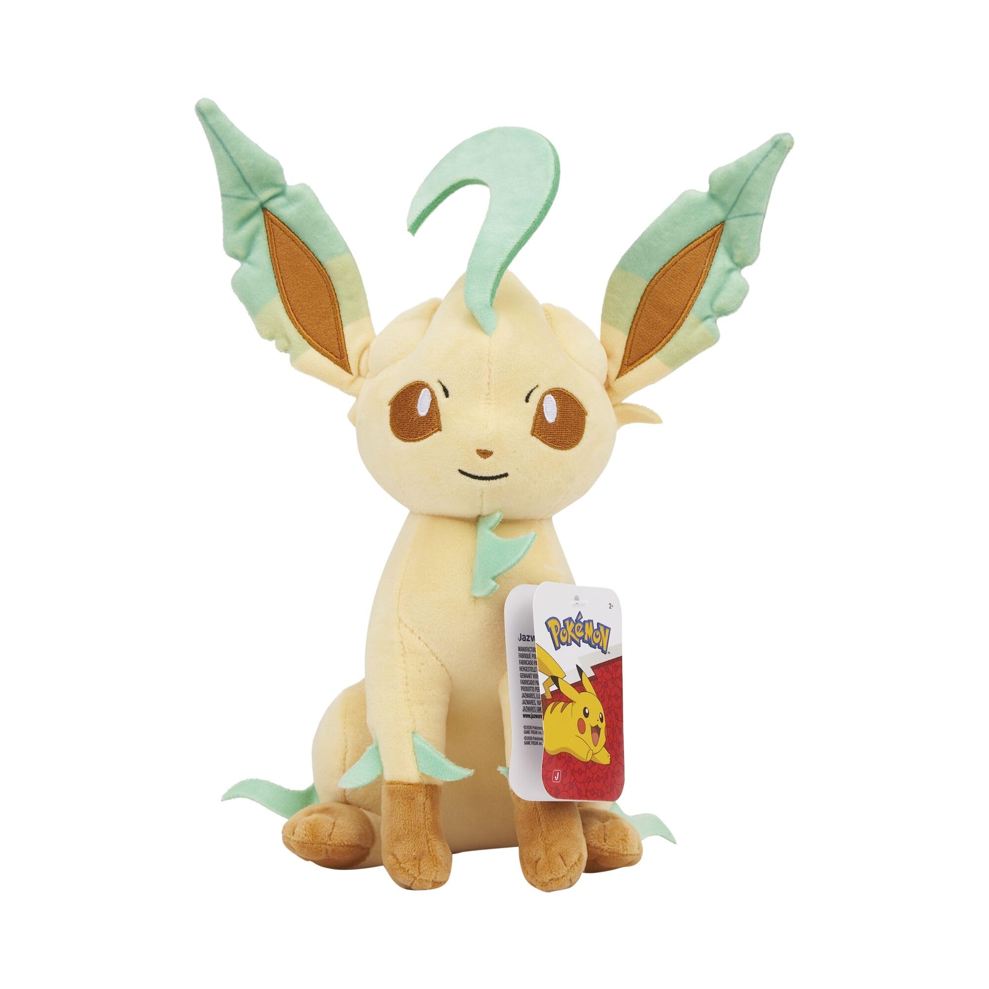Pokémon Leafeon Soft Doll - 8-Inch Plush | Classic Edition | Unisex Children