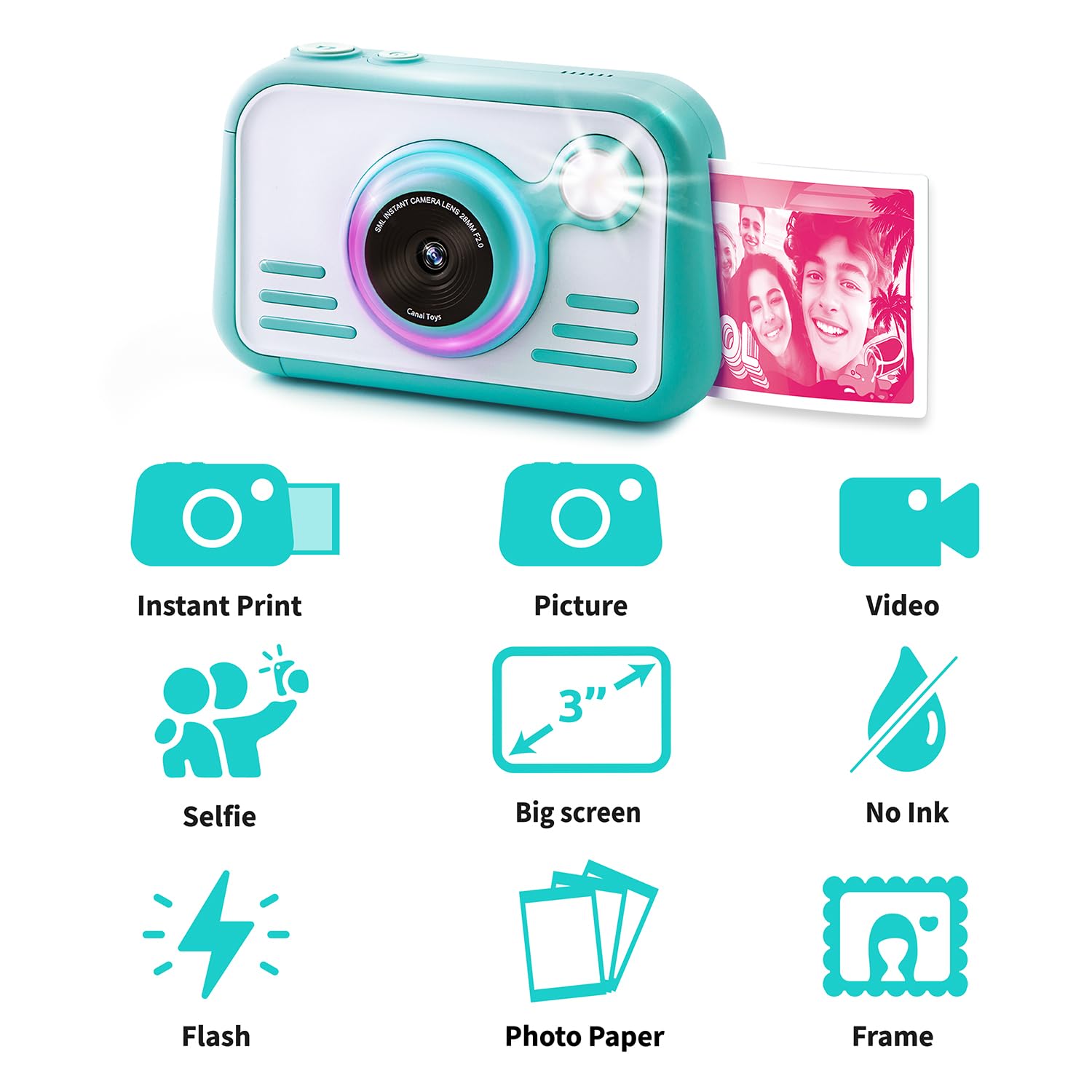Photo Creator Instant Print Camera 2.0 - 32MP Digital Camera with 3" Touchscreen & Real Photo Prints 21
