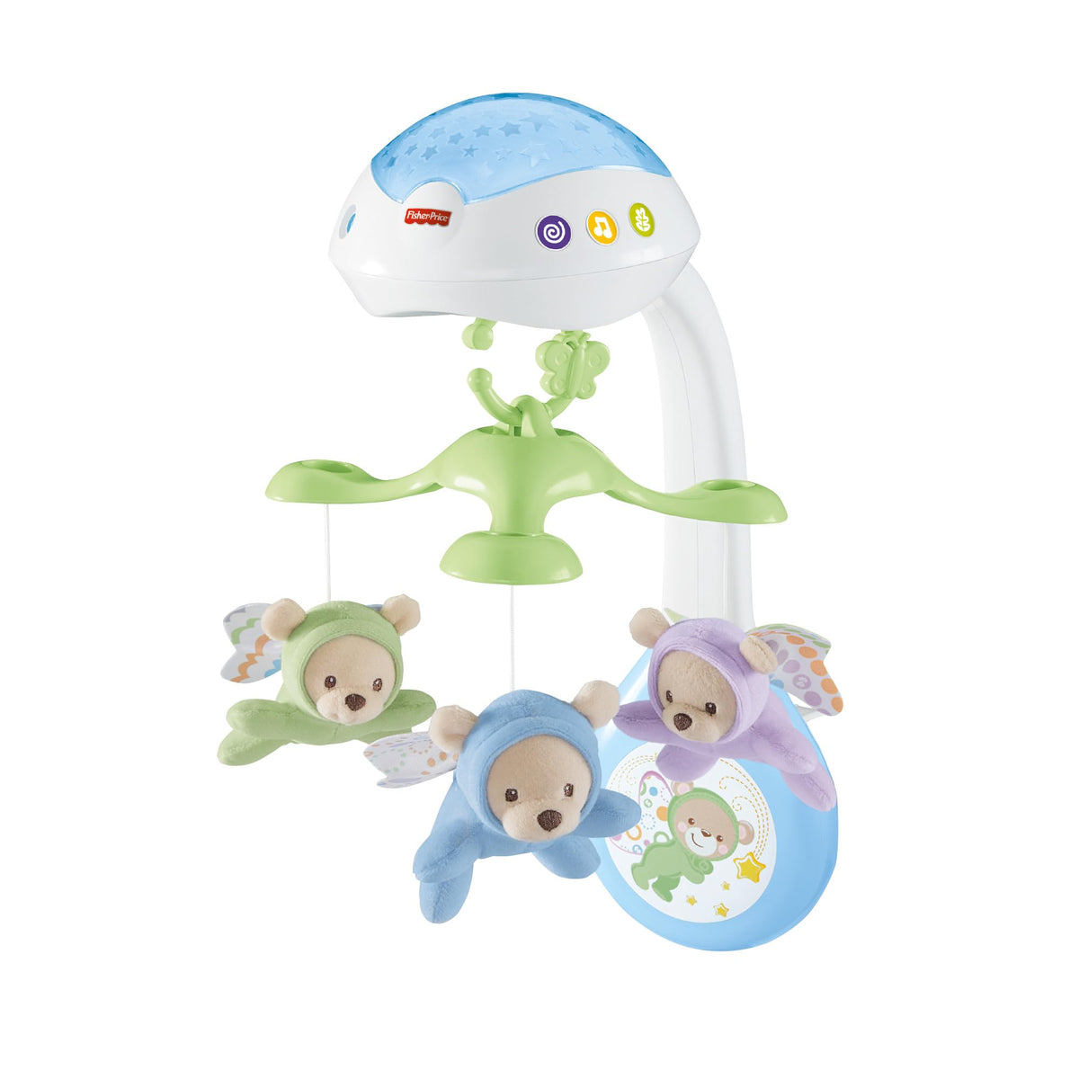 Fisher-Price Butterfly Dreams 3-in-1 Projection Mobile - Cot Mobile, Light Projection and Sound Machine
