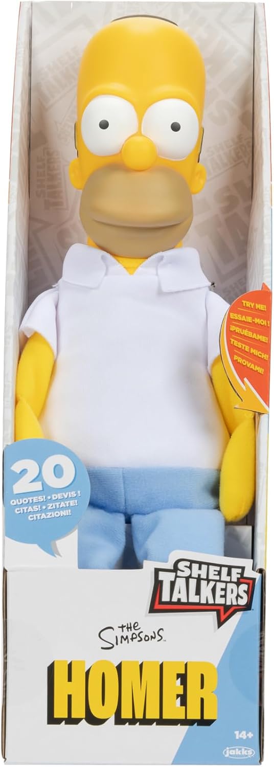 THE SIMPSONS Homer Simpson Shelf Talker - 30cm Plush with 20 Iconic Phrases 5