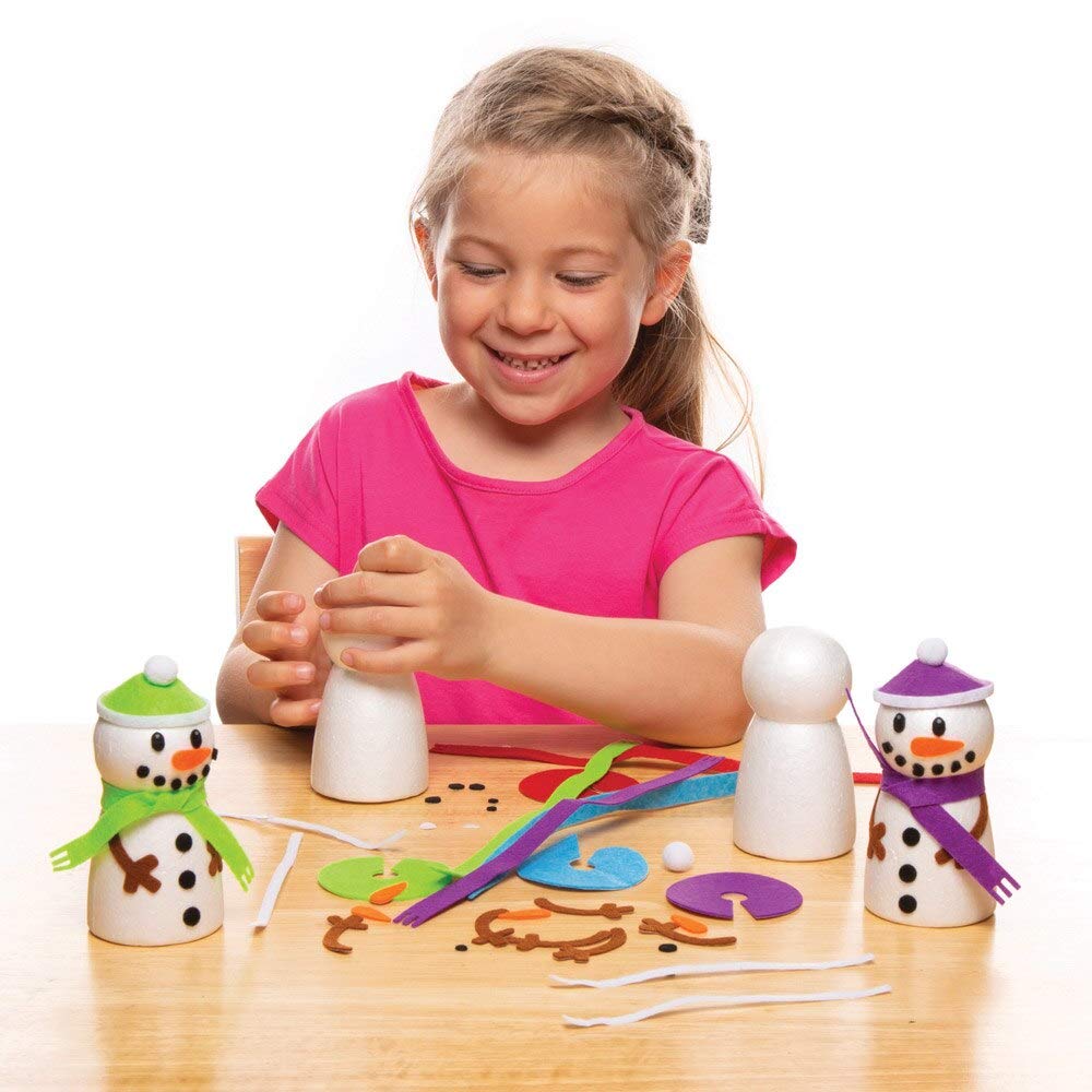 Baker Ross AT190 Build a Snowman Craft Kit - Christmas Arts & Crafts for Kids 3