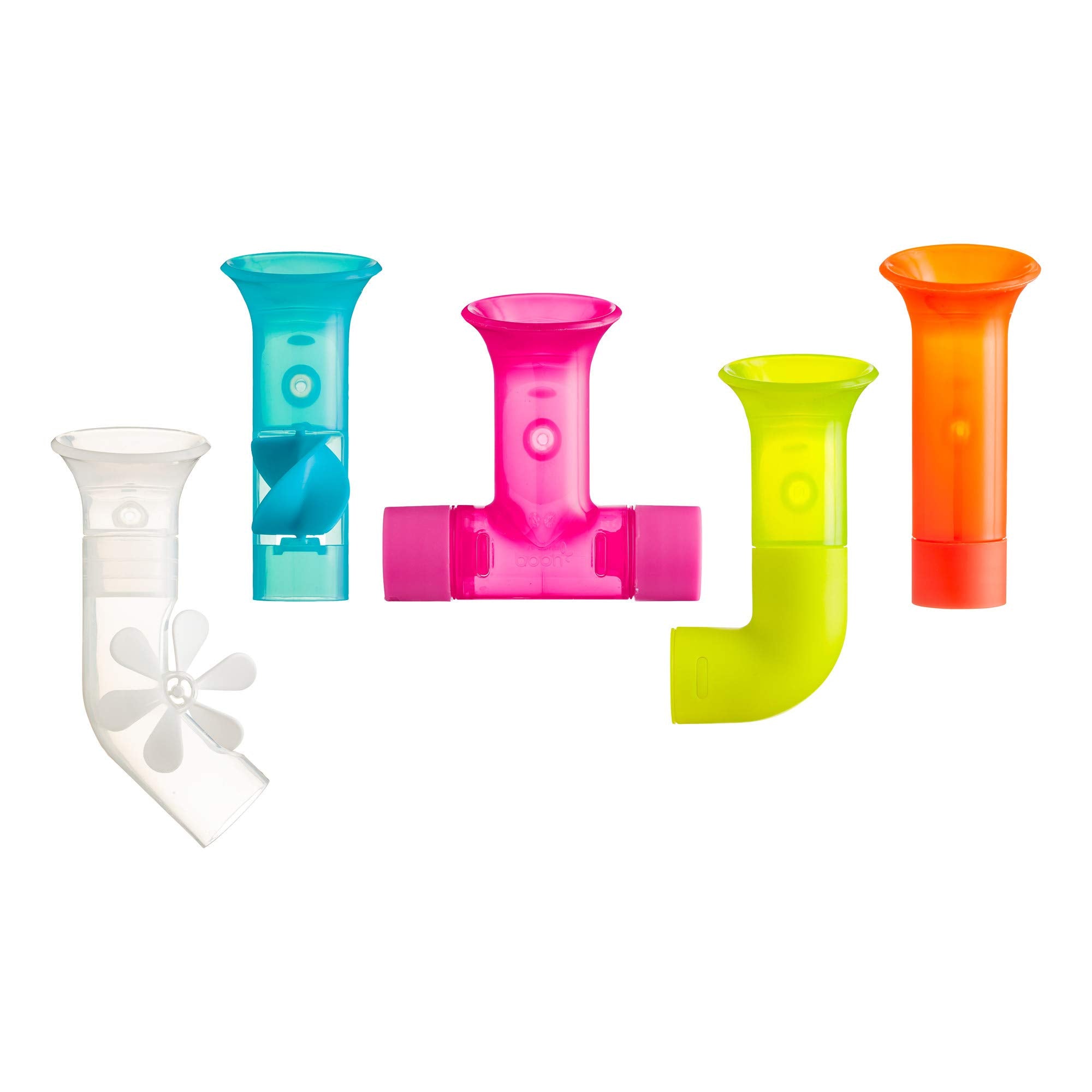 Boon Pipes Bath Toy - 5 Multicoloured Water Pipes | Ages 9 Months to 4 Years 1