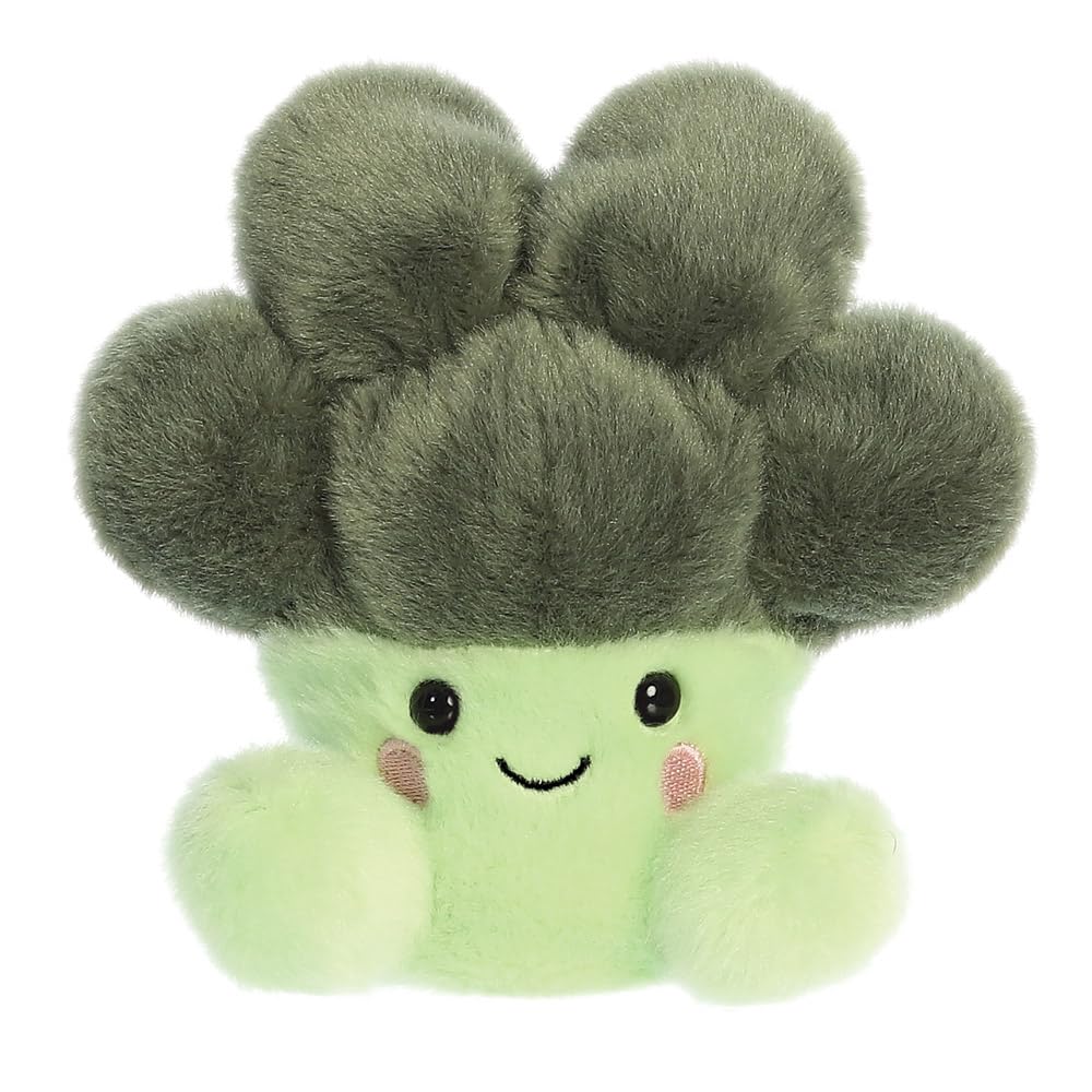 AURORA Palm Pals Luigi Broccoli Stuffed Animal - 5In Soft Toy | Bean Filled | Green