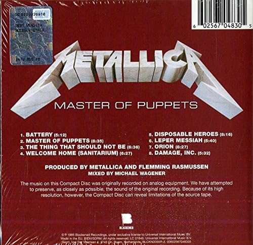 Metallica - Master of Puppets [Audio CD] 2