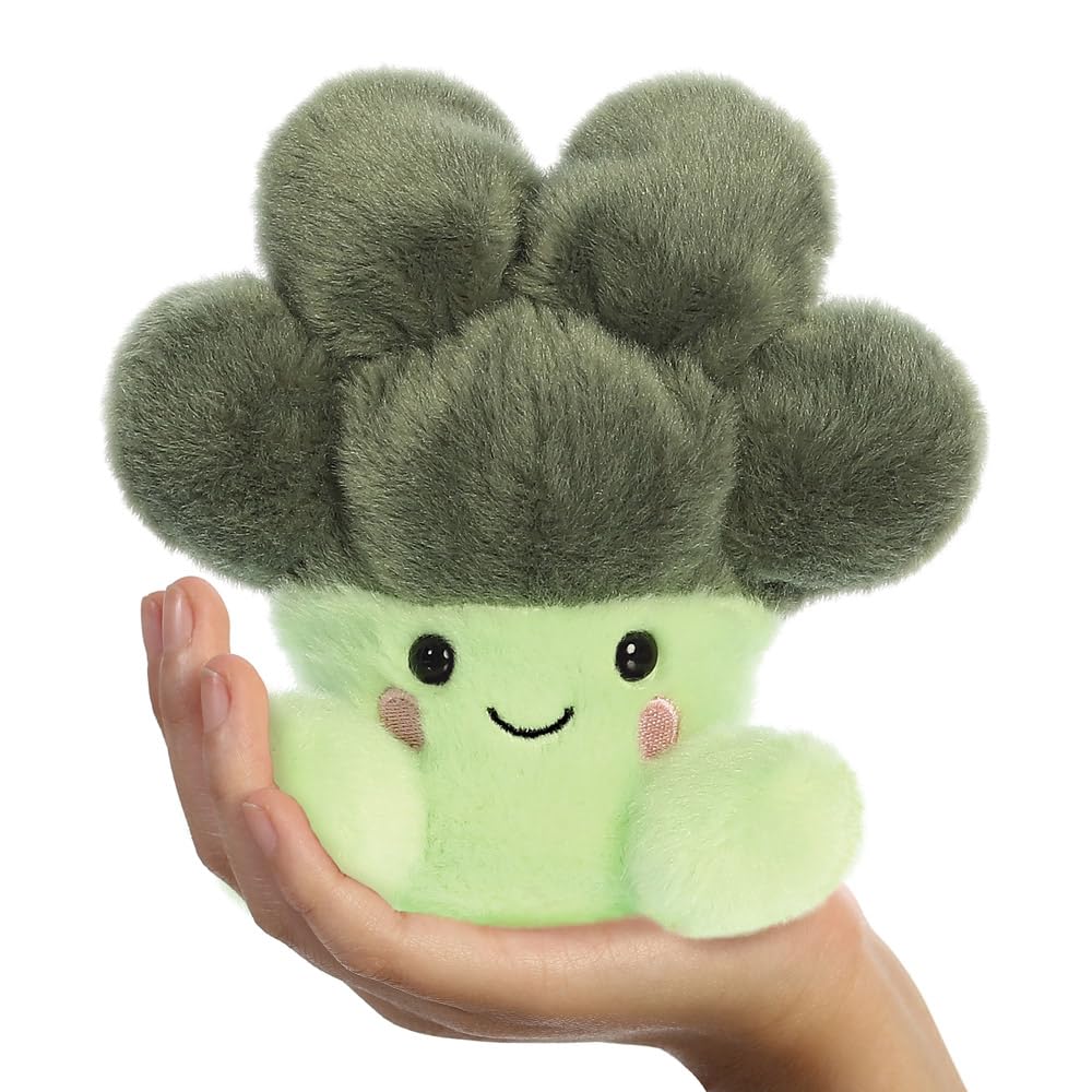 AURORA Palm Pals Luigi Broccoli Stuffed Animal - 5In Soft Toy | Bean Filled | Green 5