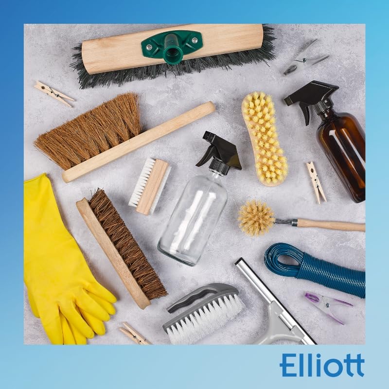 Elliott Wooden Dish Brush with Natural Tampico Fibres - Long Handle, Replaceable Head 11