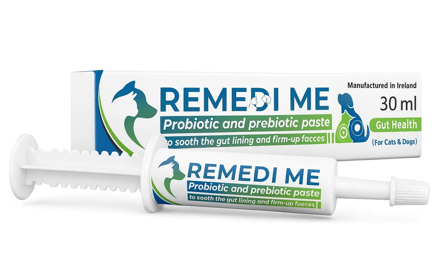 Remedime Probiotic & Prebiotic Paste for Dogs & Cats - Soothes Gut Lining & Firms Stool | 30ML