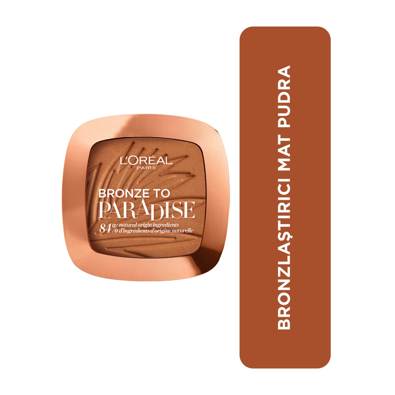 L'Oreal Paris Back To Bronze Matte Bronzing Pressed Powder - Buildable Formula, Shimmer-Free, Medium Shade, 9g