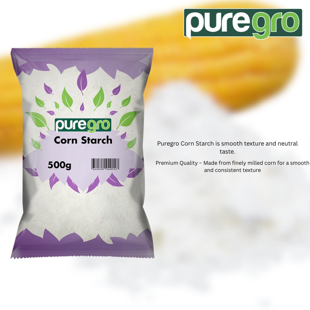 Puregro Corn Starch - Premium Quality Thickener for Cooking and Baking | 500g Powder 4