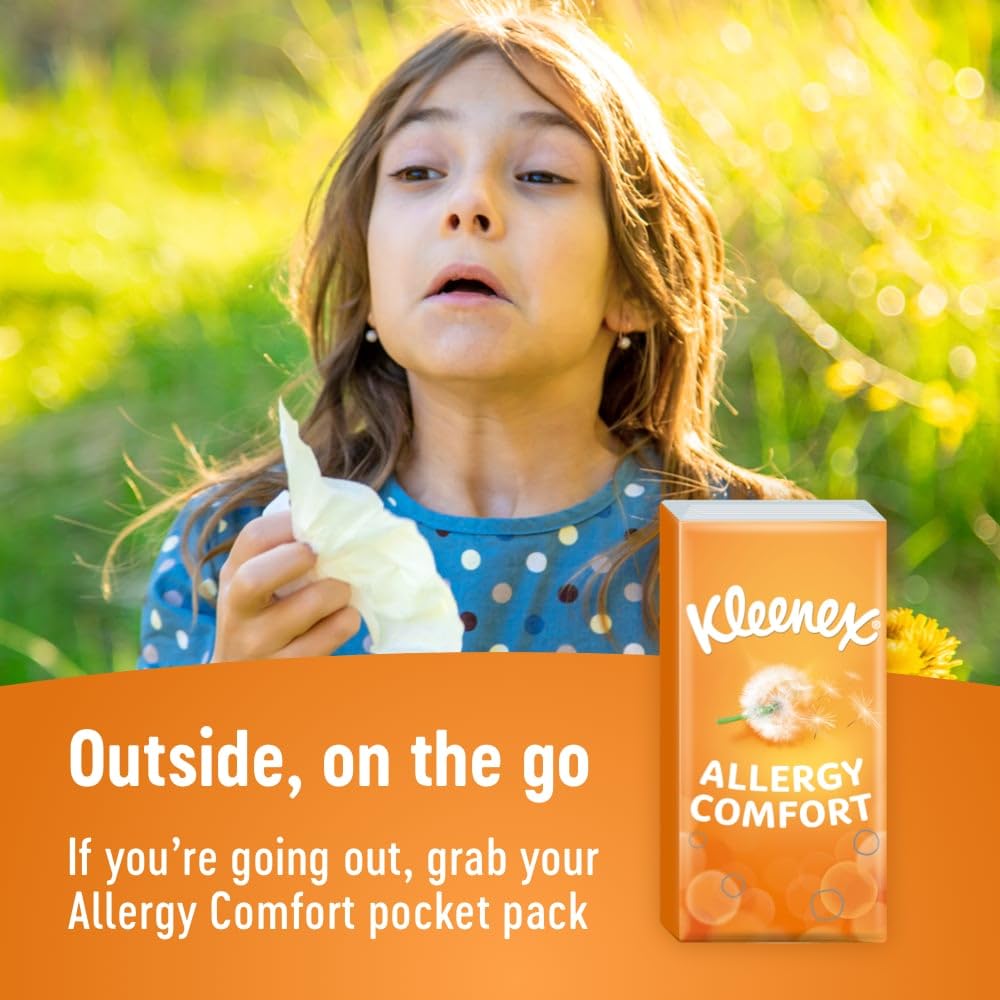 Kleenex Allergy Comfort Pocket Tissues - Hypoallergenic, Extra Soft, Ultra Absorbent | 10 Count Pack 5