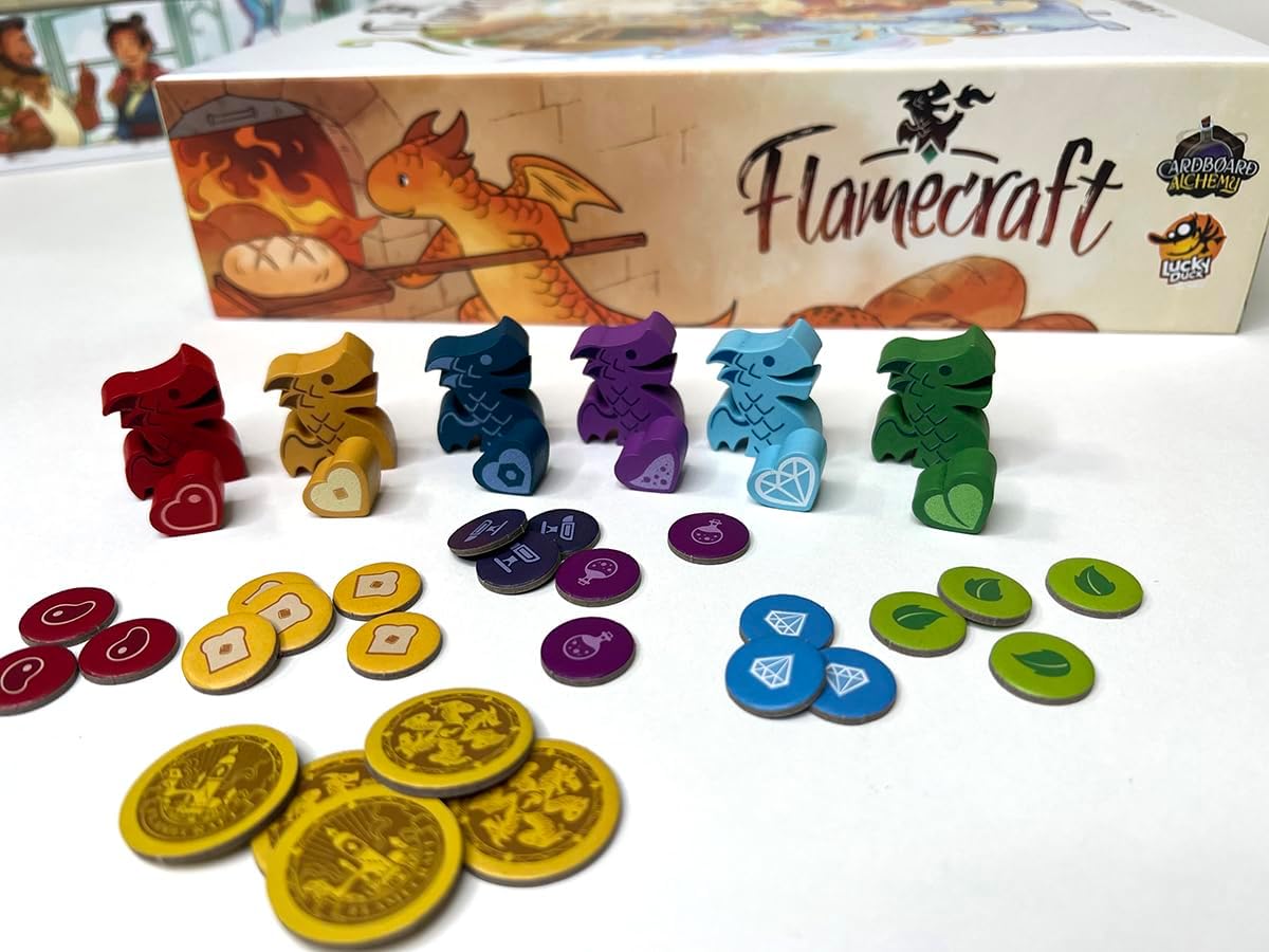 Lucky Duck Games Flamecraft Board Game | English Version | Strategy Worker Placement Game 2