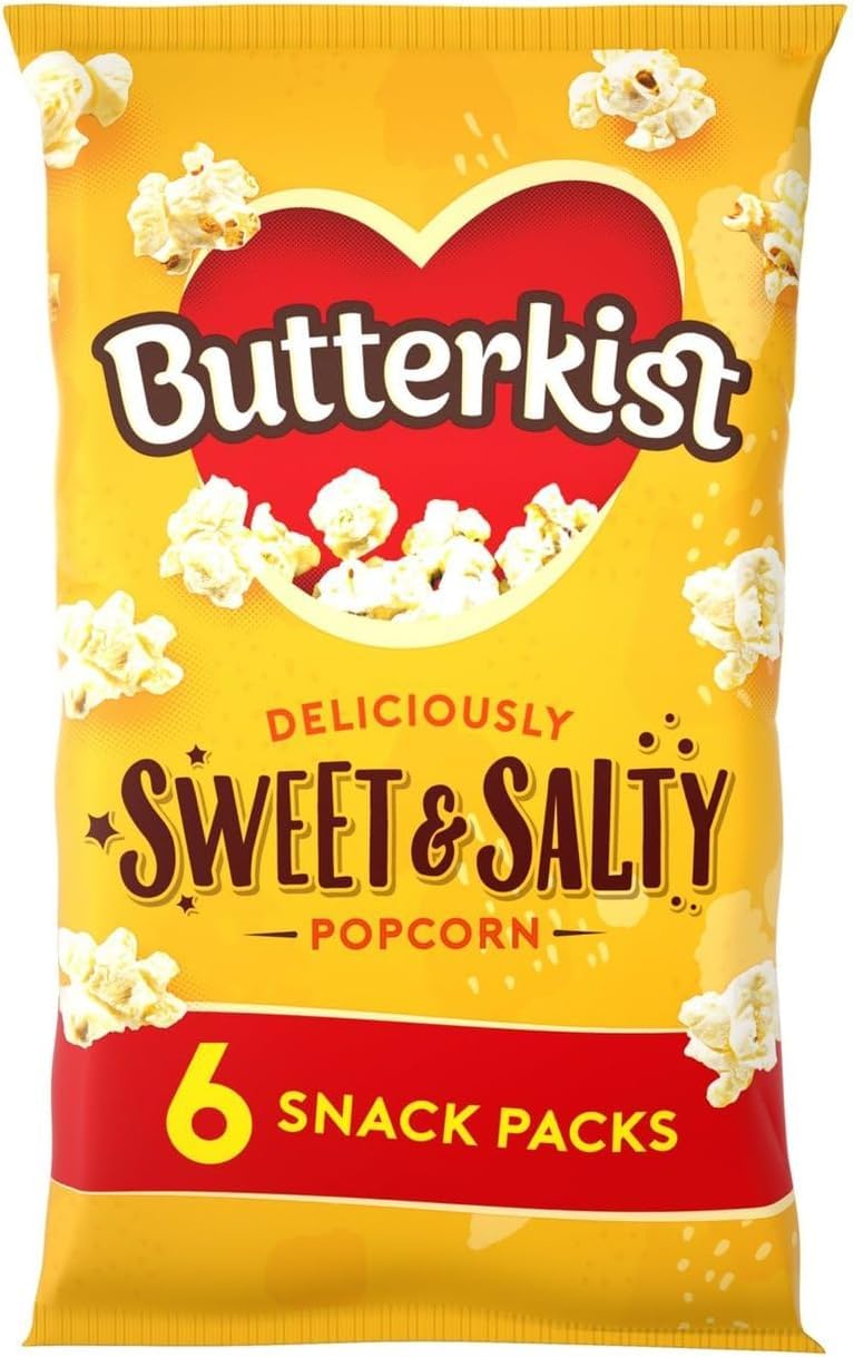 Butterkist Sweet & Salty Popcorn - 6 x 12g Bags - 60 Calories Per Bag 1