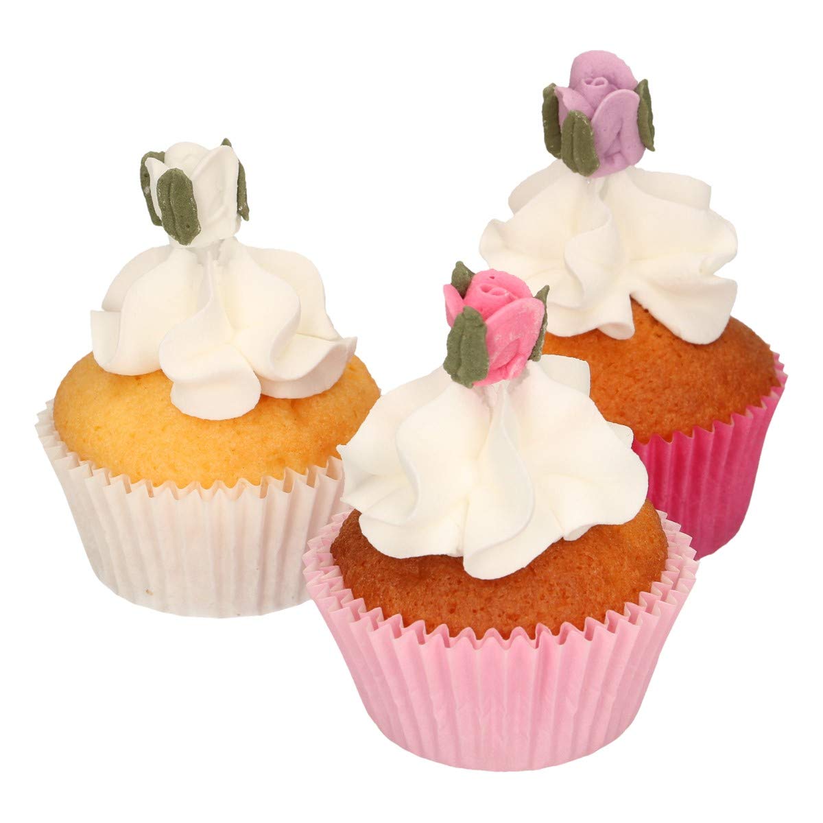 FunCakes - Sugar Decorations Roses with Leaves Ready to Use for Cake Decorating 3