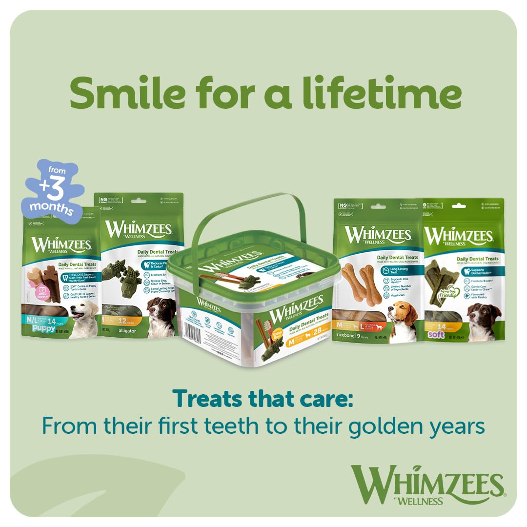 WHIMZEES Natural Grain-Free Dog Dental Sticks for Medium Breeds | Hypoallergenic Vegetarian Chews | 900g Carton 7
