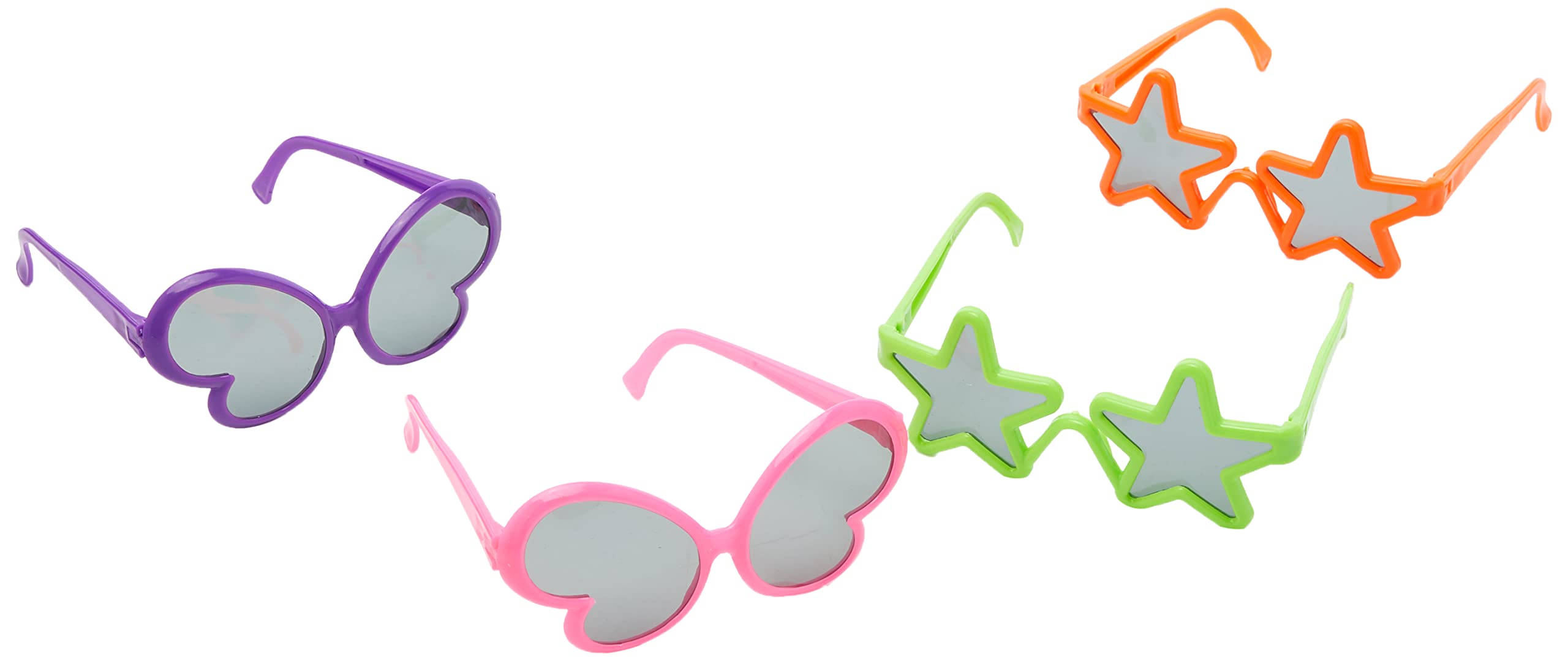Baker Ross Funky Fun Sunglasses Shades for Kids (Pack of 4) | Assorted Retro Shapes | Plastic 3