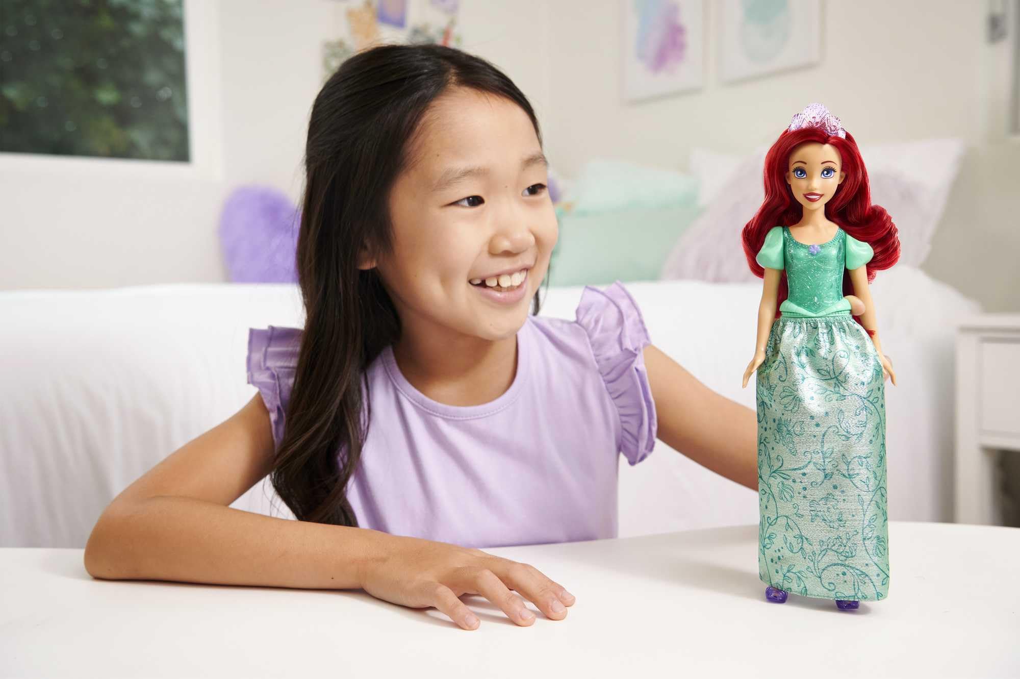 Mattel Disney Princess Ariel Posable Fashion Doll with Sparkling Outfit & Accessories, HLW10