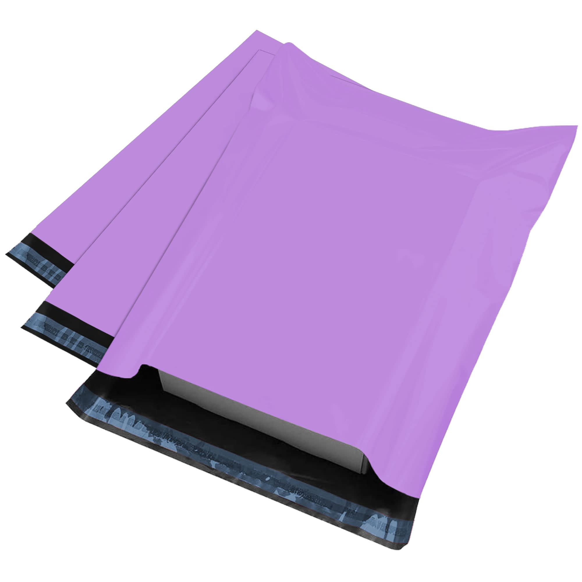 iSOUL Strong Large Mailing Postal Bags - 100 Pack | 12 x 16 inch | Purple | Water Resistant