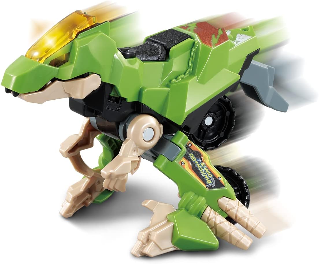 VTech Switch & Go Dinos Burnout The Velociraptor - 2-in-1 Motorcycle to Dinosaur Transforming Toy