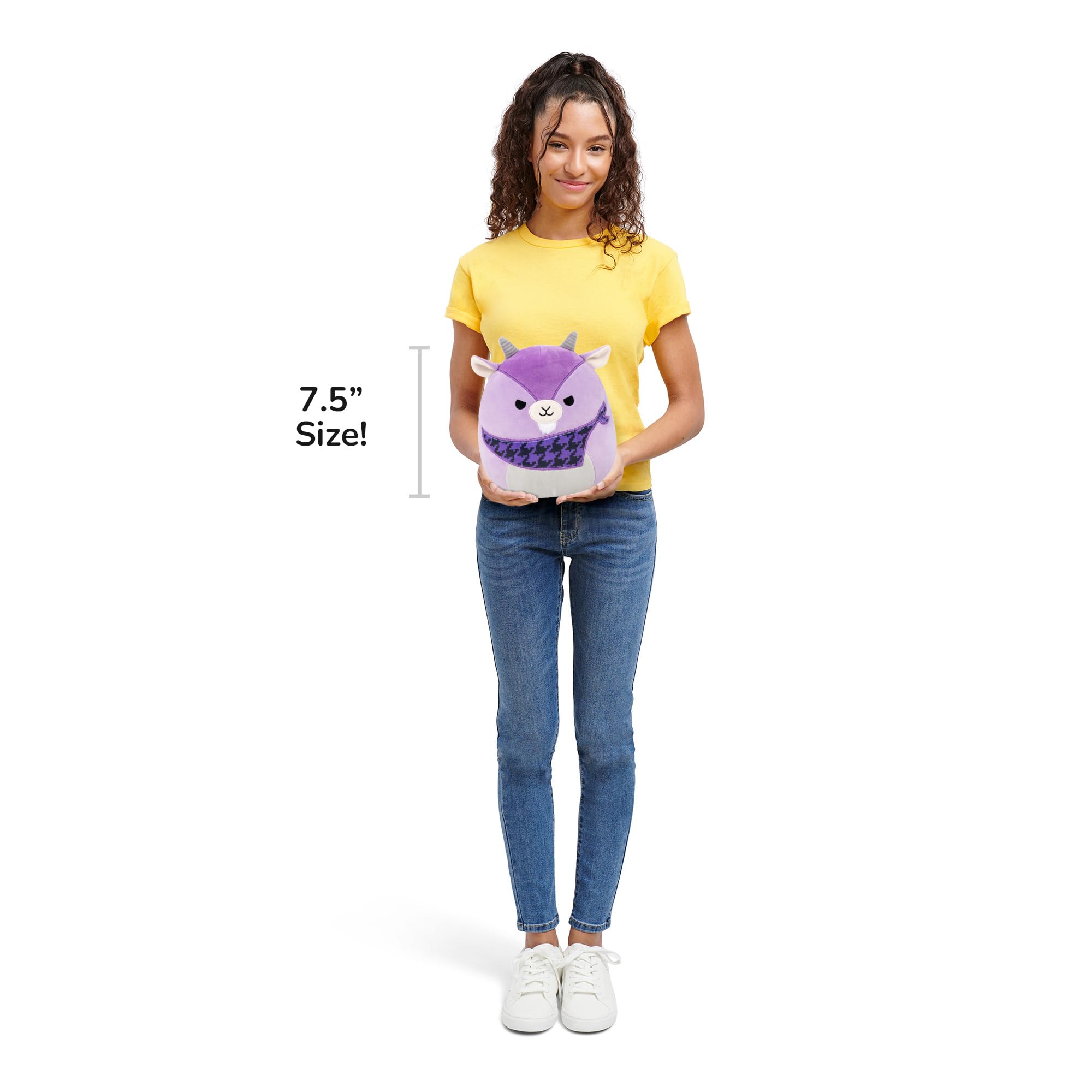 Squishmallows Shirley the Purple Goat - 7.5-Inch Plush Toy for Kids 3+