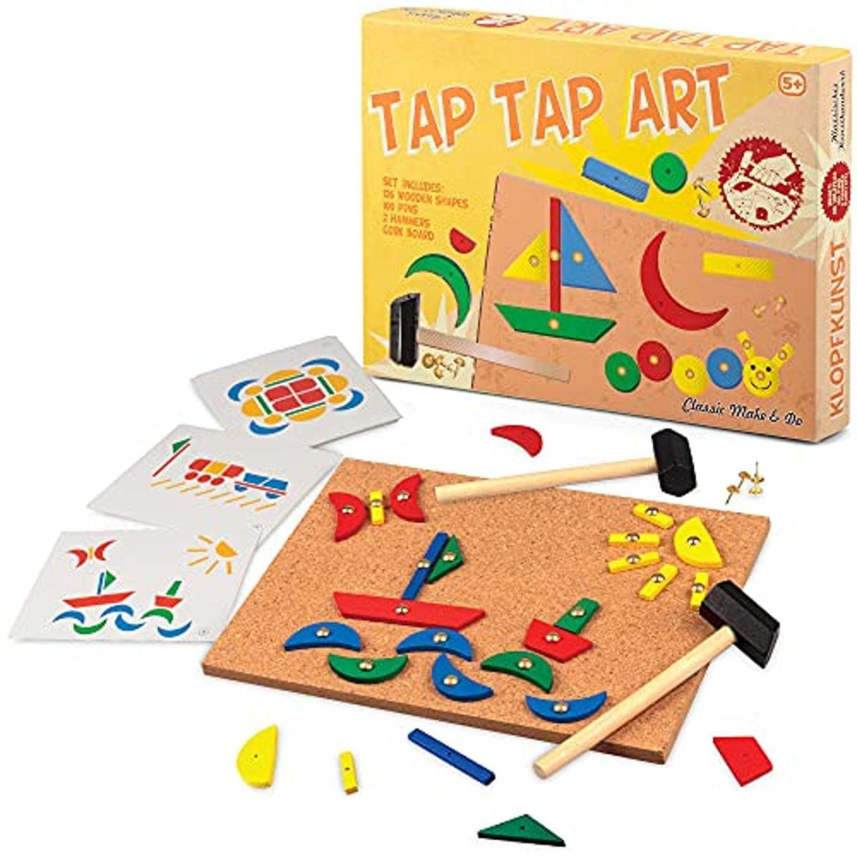 Tobar Tap Tap Art - Wooden Craft Set with 100+ Pieces for Creative Play 5