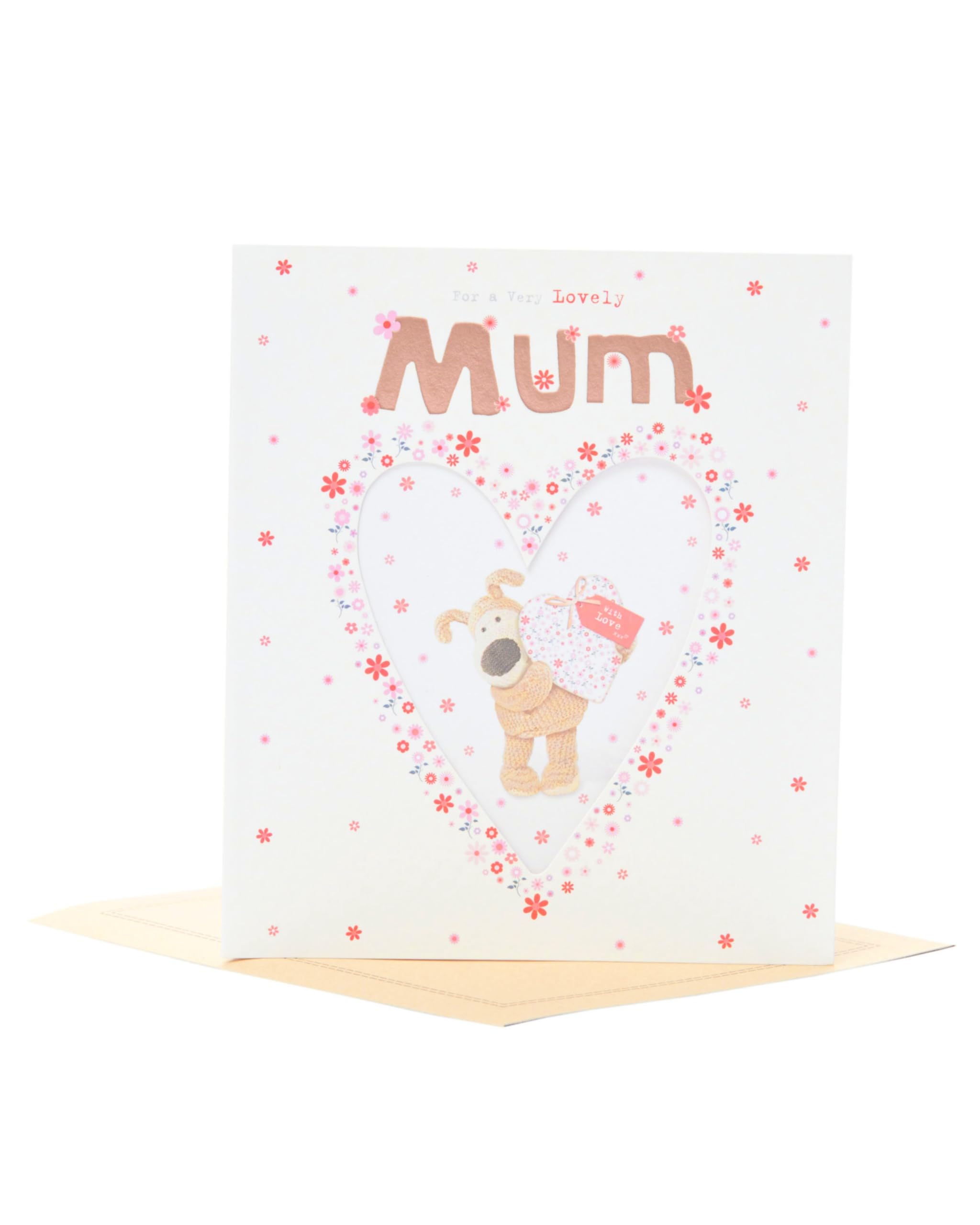 Boofle Birthday Card for Mum with Copper Foil Finish | 18.4 x 15.9 cm