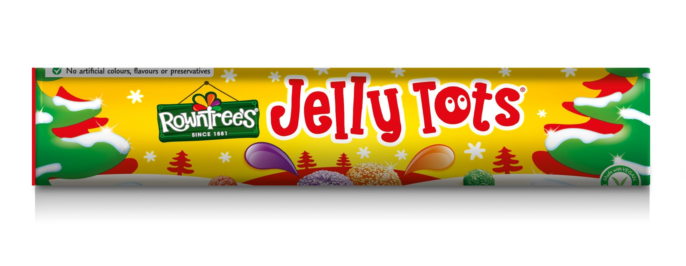 Rowntree's Jelly Tots Giant Tube - 115g Fruity Sugar-Coated Chewy Sweets 1