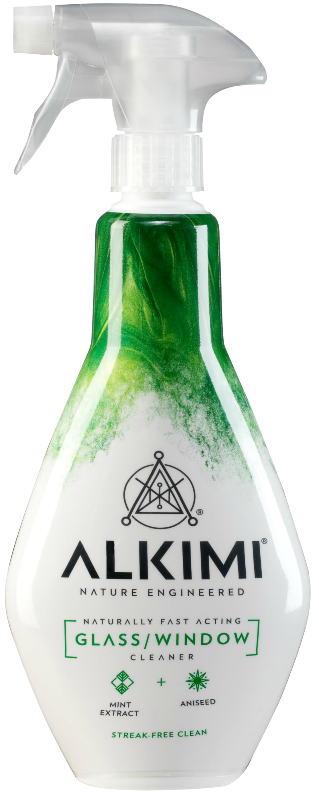 ALKIMI Glass & Window Cleaning Spray - Streak-Free Shine, Natural Mint & Aniseed Scent | 500 ml