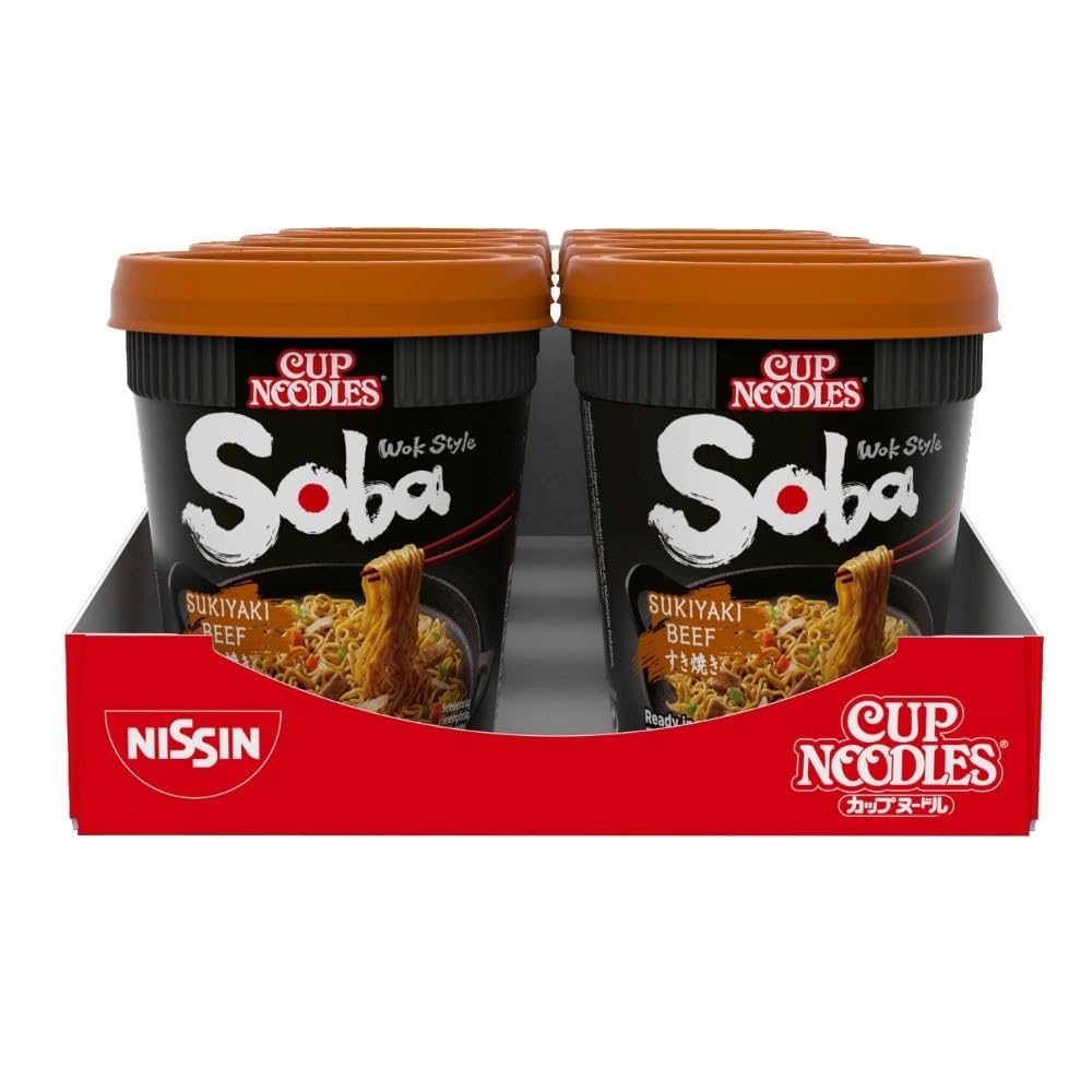 NISSIN Cup Noodles Soba Wok Style Sukiyaki Beef Flavoured Instant Noodles 3