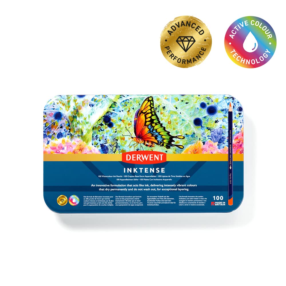 Derwent Inktense Watercolour Pencils - 100 Colours | 4mm Core | Water Soluble 3