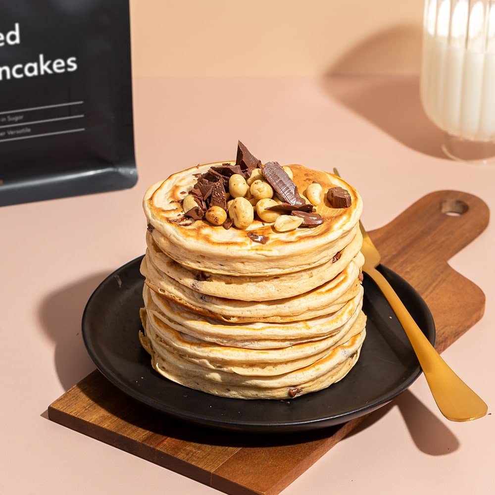 THE PROTEIN WORKS Loaded Protein Pancake Mix - High Protein, Low Sugar with Tri-Protein Blend 7