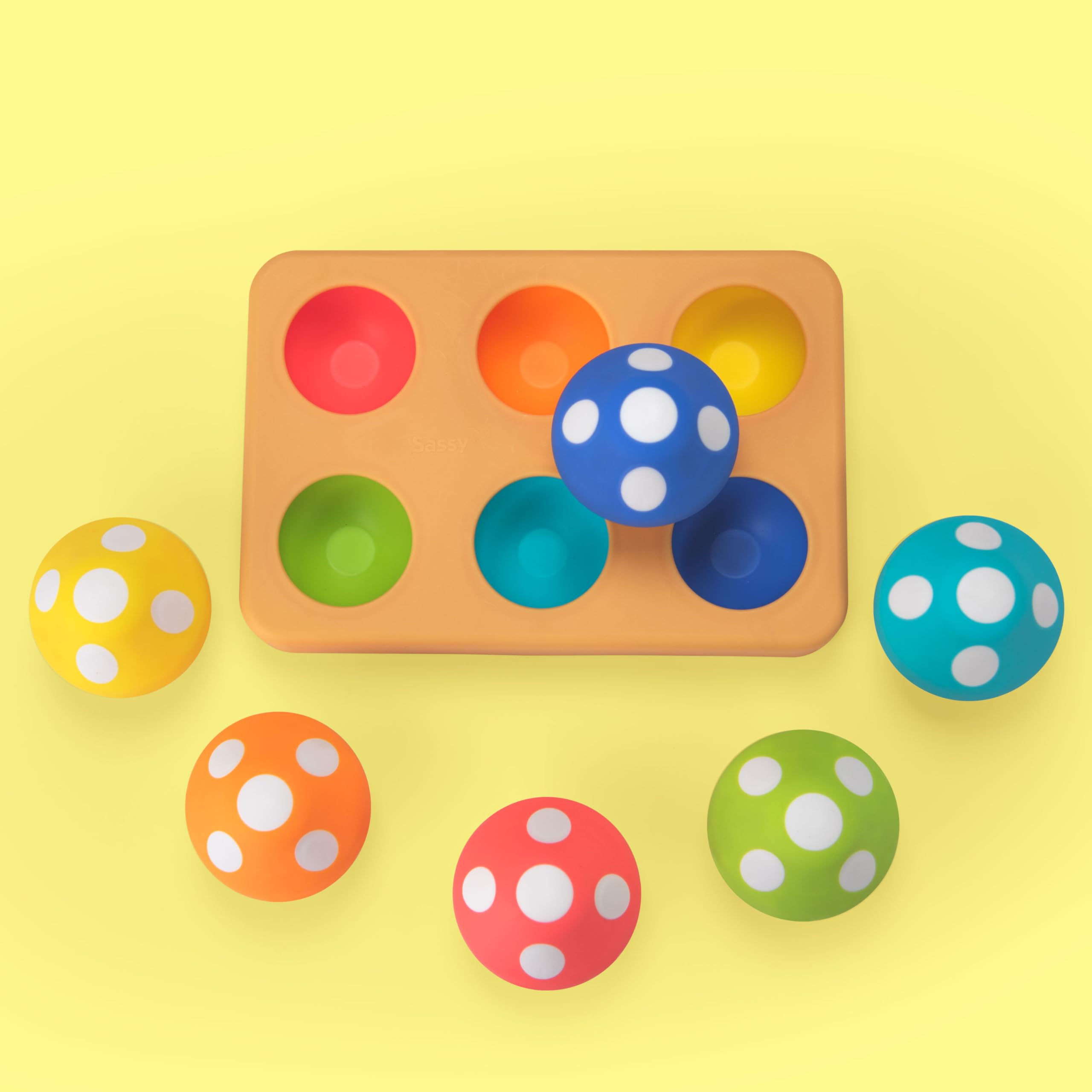Sassy Matching Mushrooms - Fine Motor Skills & Emotional Learning Toy for Babies 4