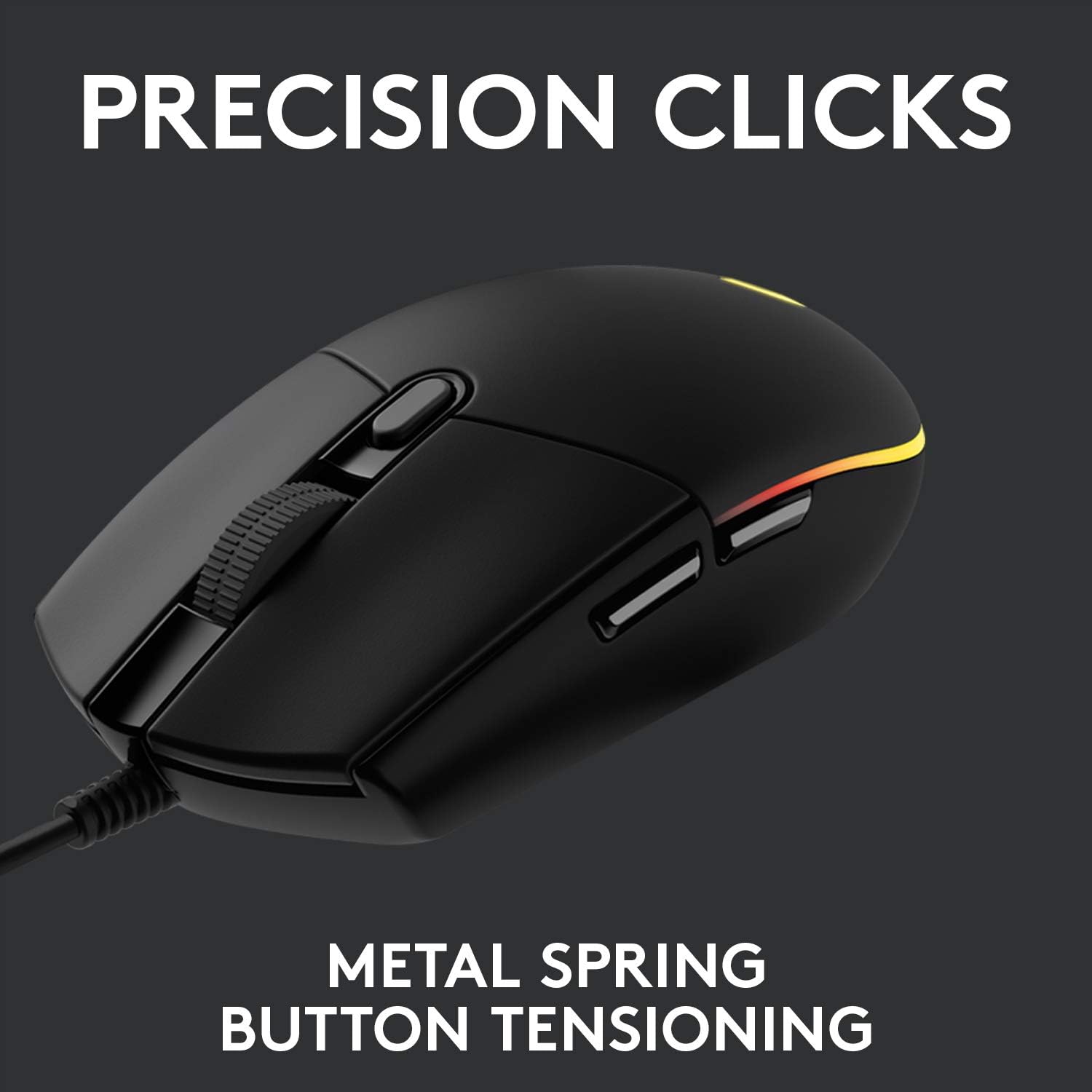Logitech G203 LIGHTSYNC Gaming Mouse - 8K DPI, 6 Programmable Buttons, RGB Lighting, Lightweight Design - Black 7