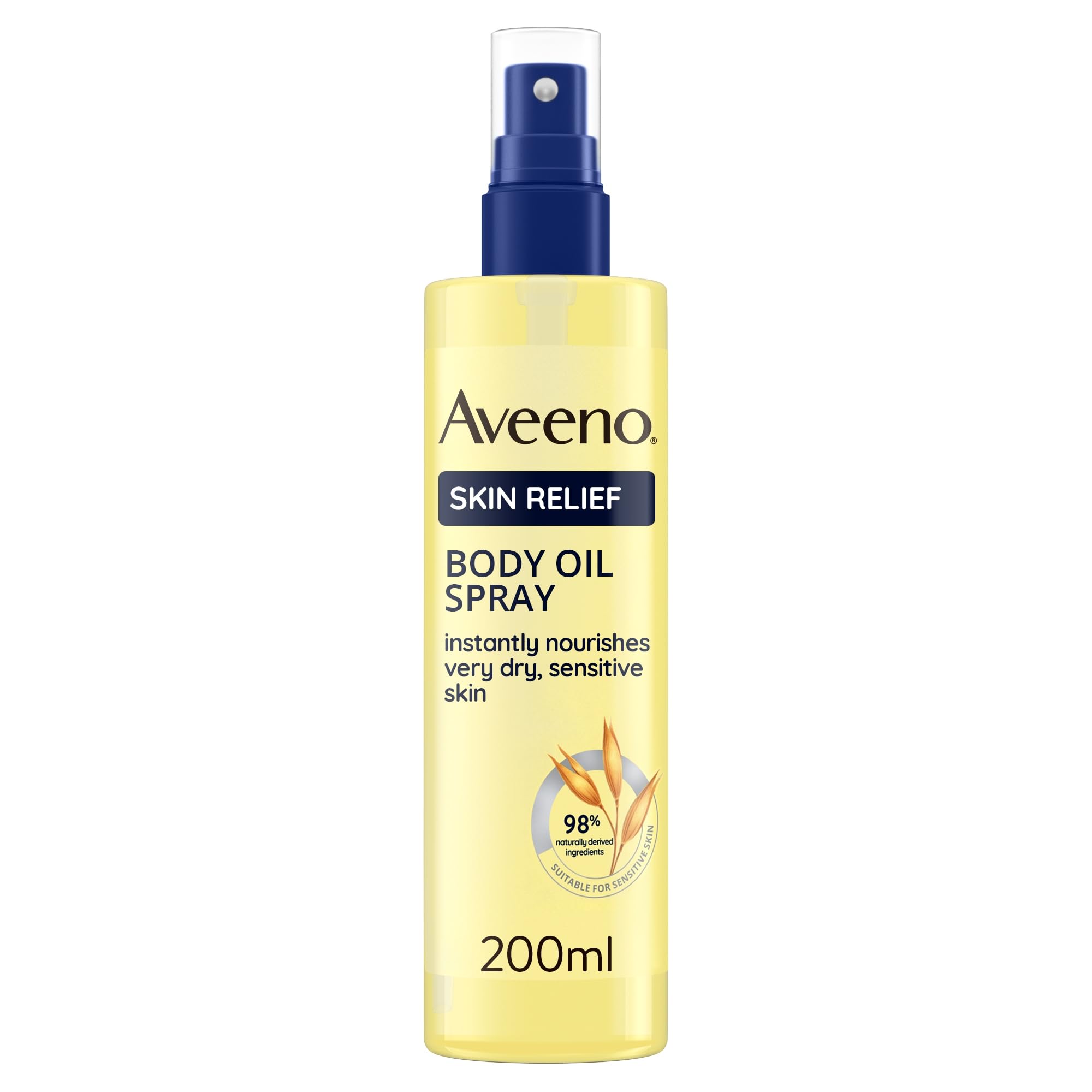 Aveeno Skin Relief Body Oil Spray (200ml) - Nourishing Moisturizing Oil for Dry, Sensitive Skin with Oat & Jojoba Oil