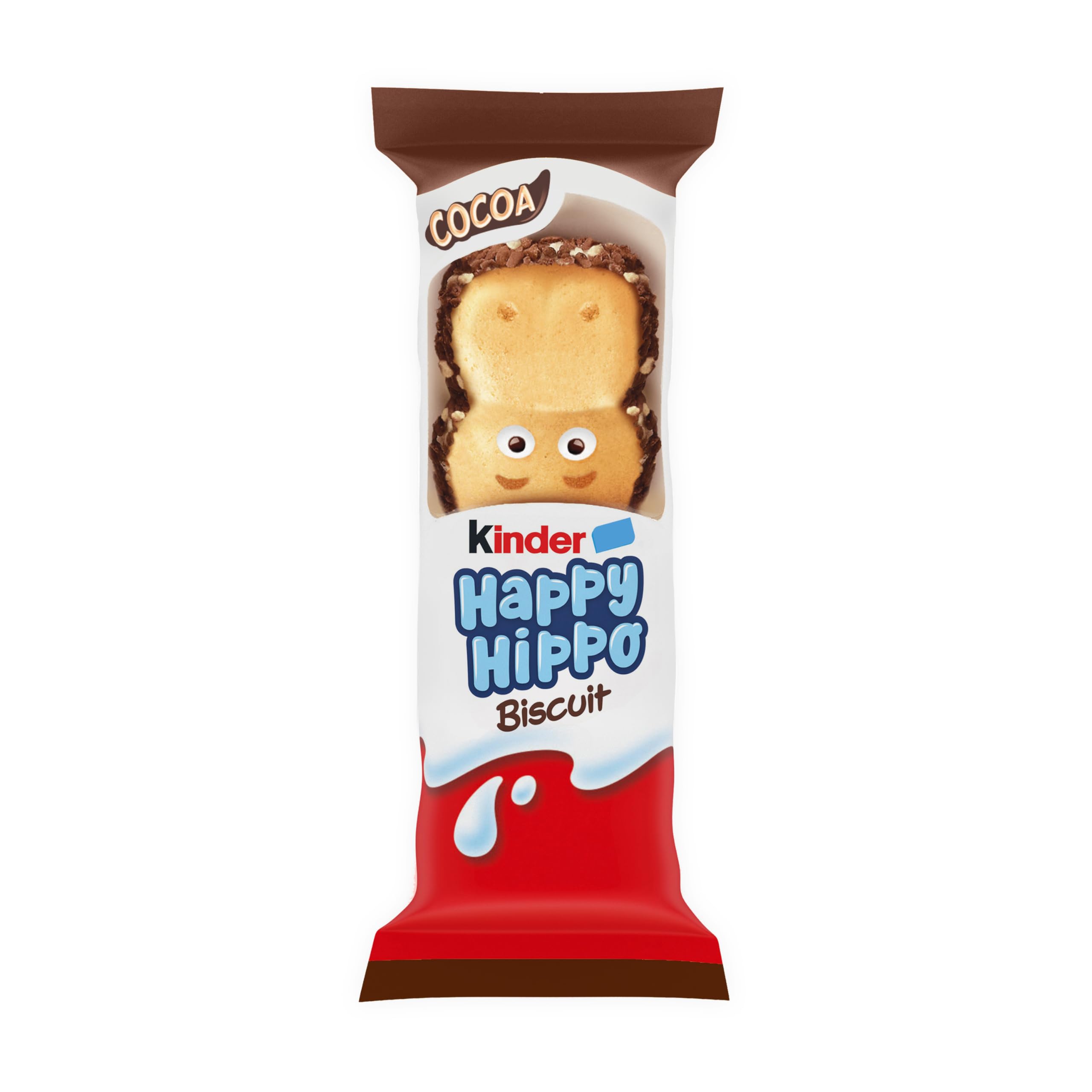 Kinder Happy Hippo Cocoa Crème - Hippo-Shaped Wafer Biscuit with Milky Cocoa Filling, 50 Biscuits (10 Packs x 5) 7