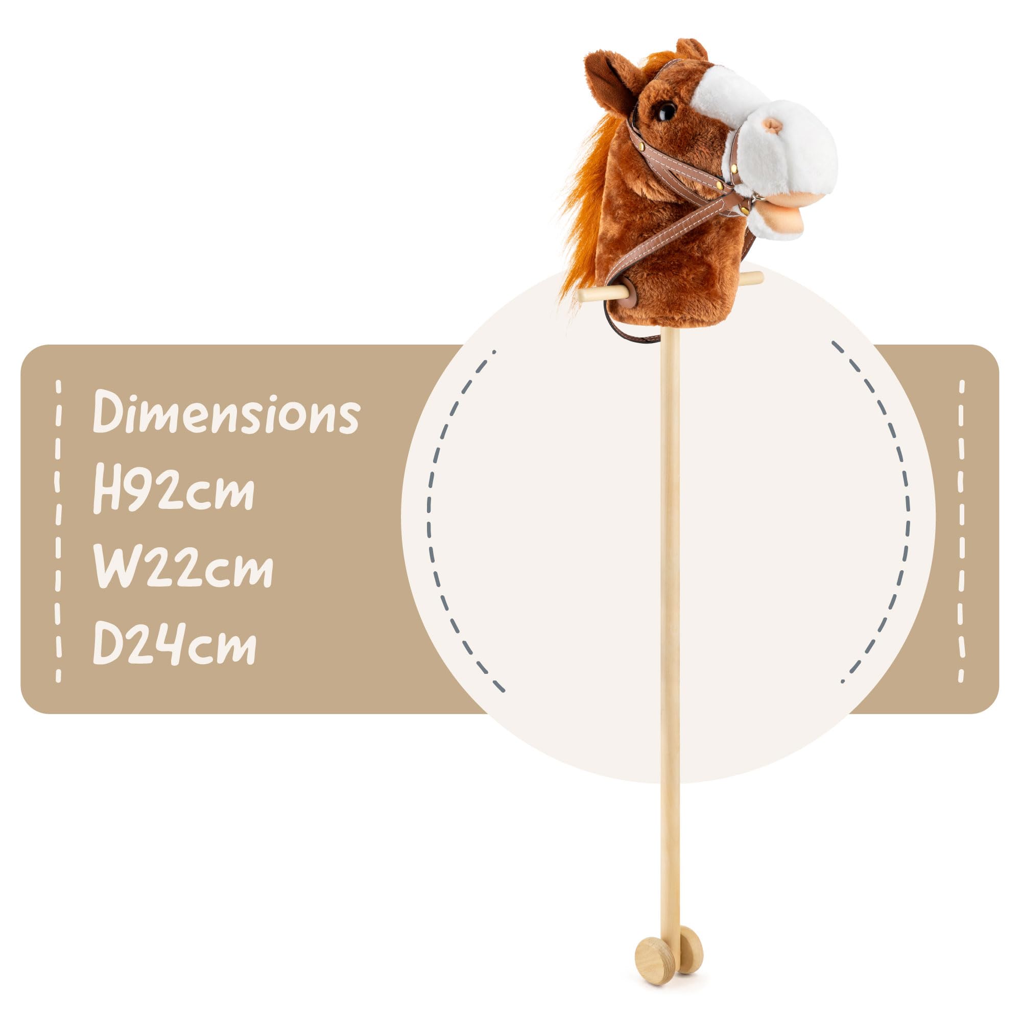 Toyrific 99 cm Hobby Horse Toy with Sounds, Wheels, and Strong Grip Handles | Ages 2+ 7